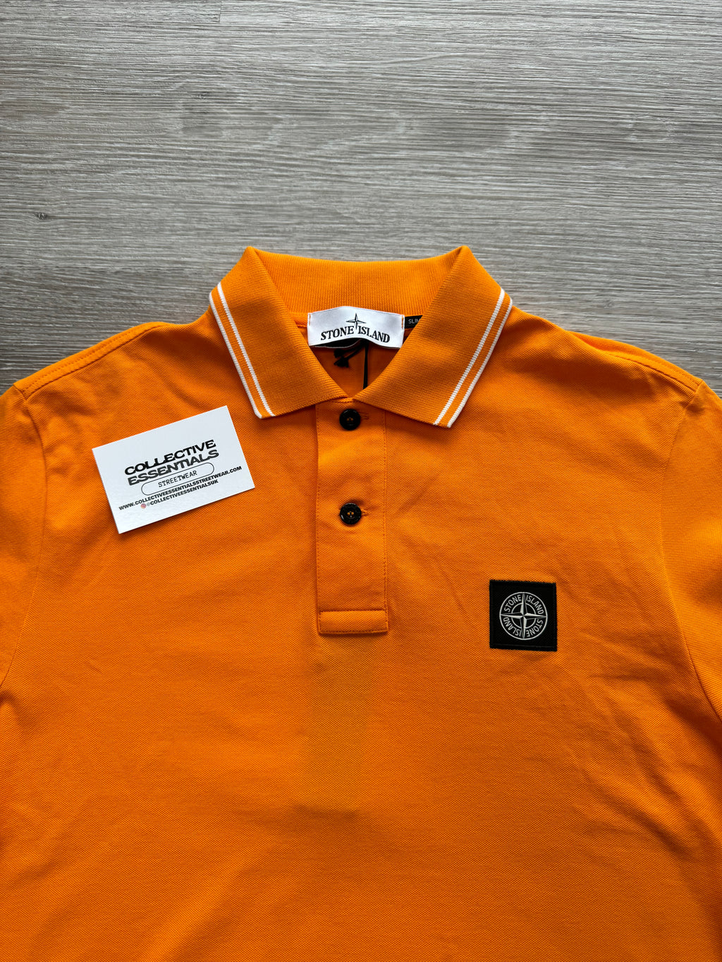 Stone Island Orange Polo Shirt - Small