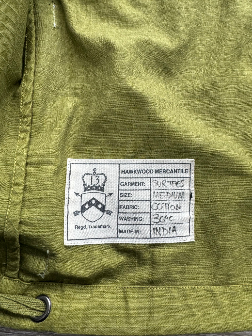 Hawkwood Mercantile Garment Dyed Tobacco Surtees Ripstop Jacket - Medium