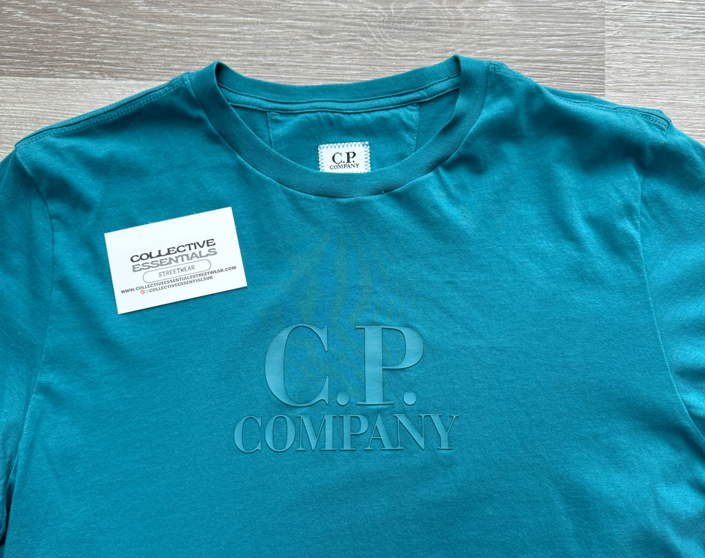 C.P. Company Teal Logo T-Shirt - Small
