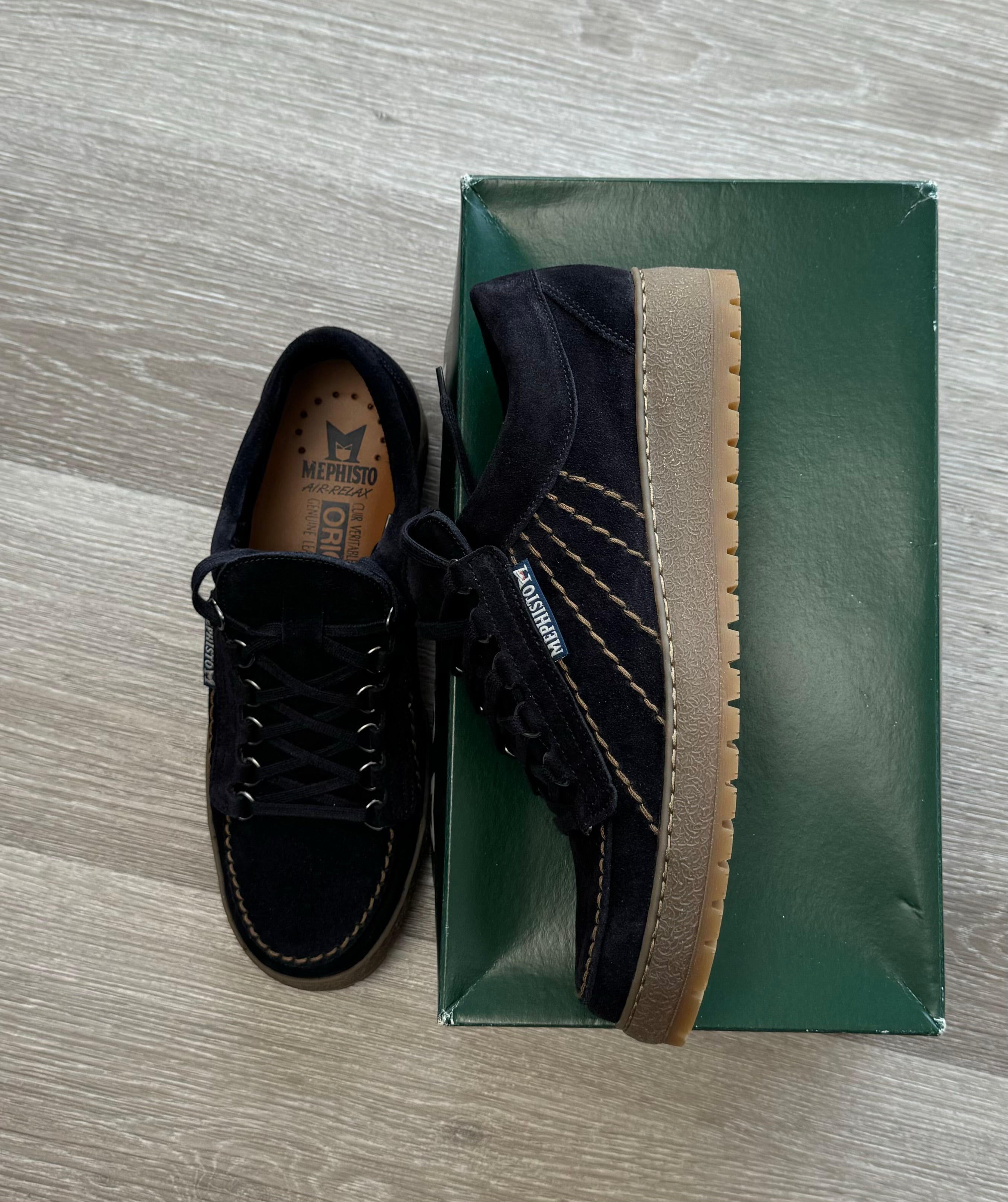 Mephisto Rainbow Velours Shoes Mulberry - UK9