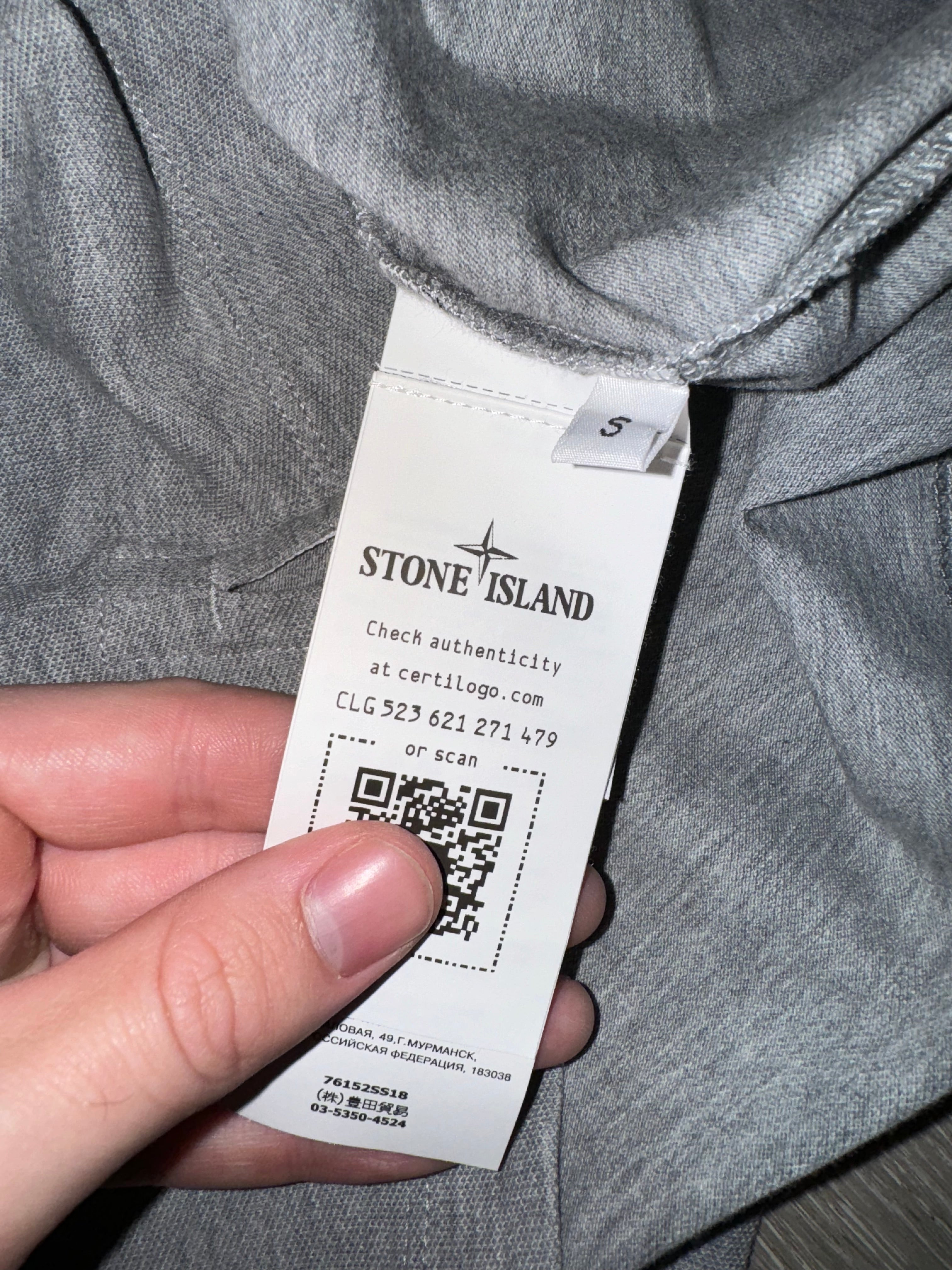 Stone Island Long Sleeve Polo - Small (Black)