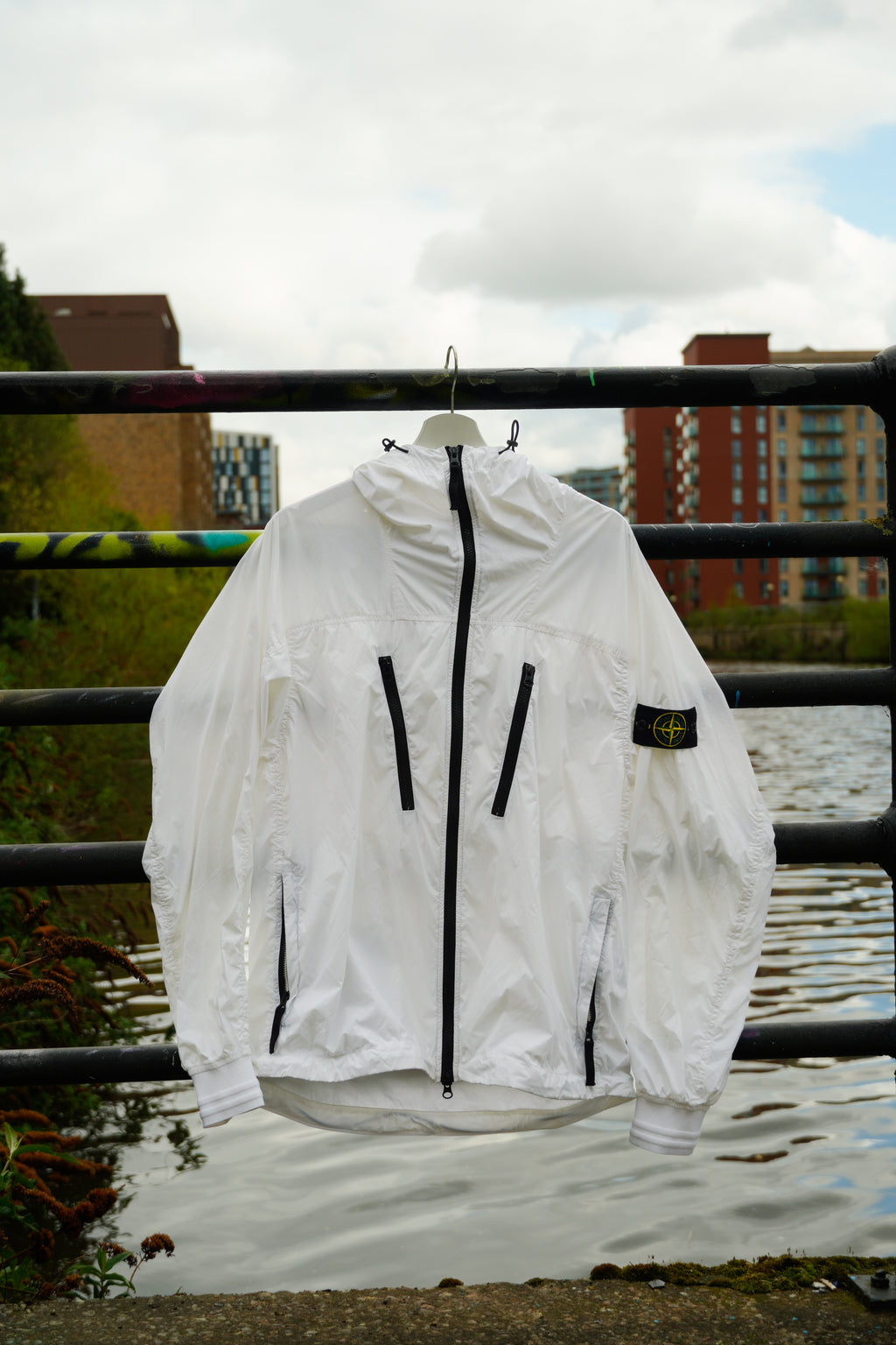 Stone Island Skin-Touch Nylon TC Hooded Jacket - Large