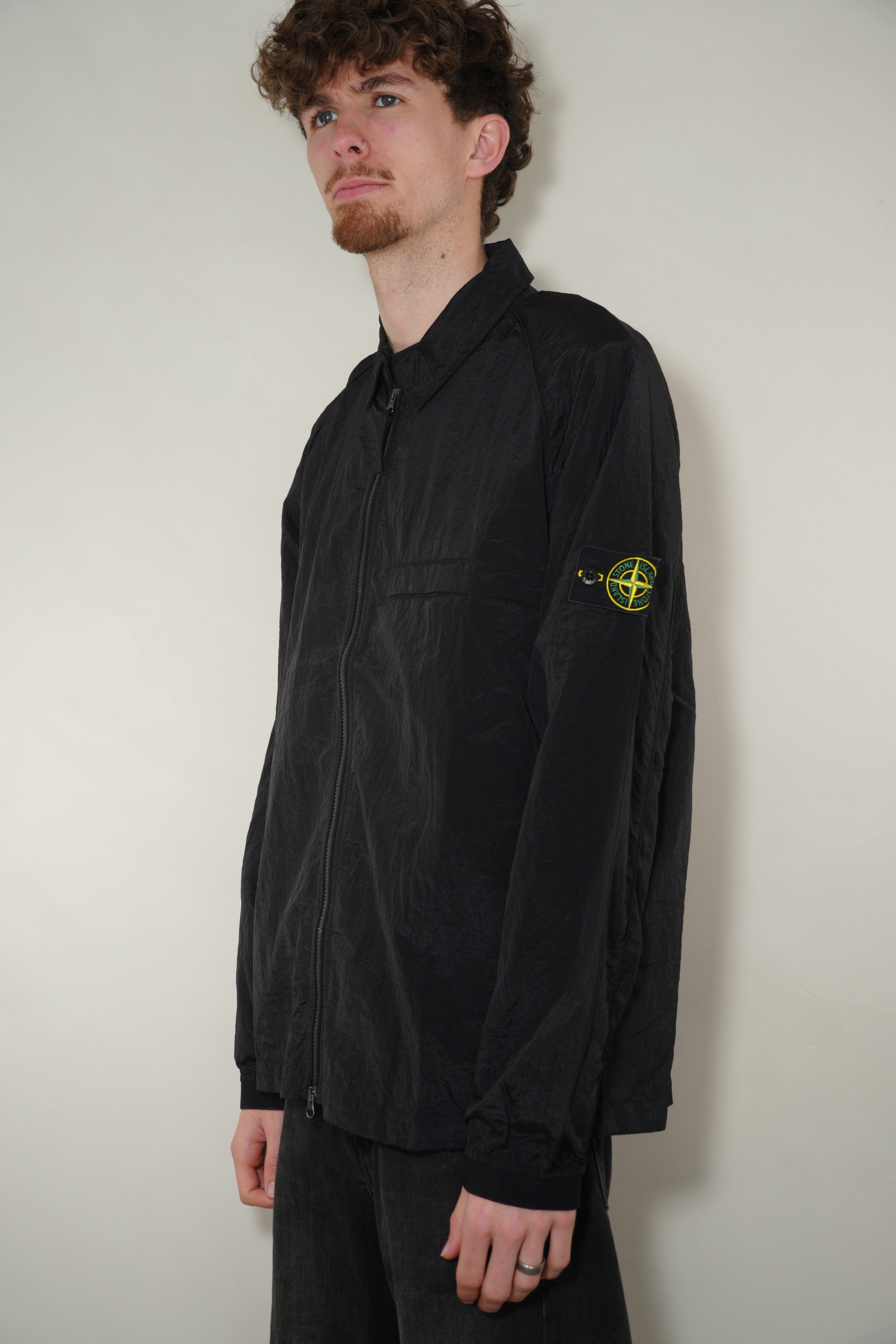 Stone Island Nylon Metal Econyl Overshirt - Black