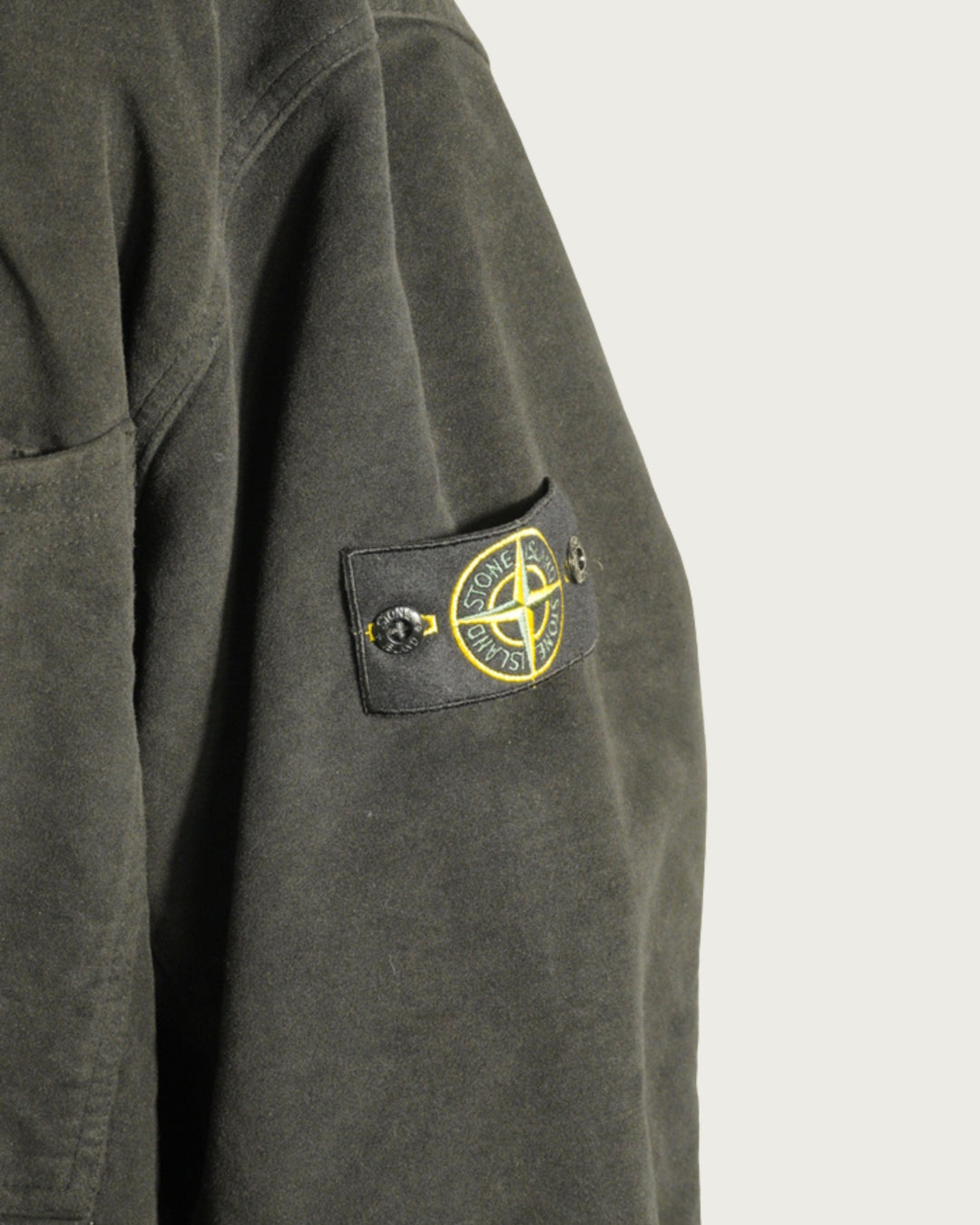 Stone Island Black Heavy Moleskin Overshirt