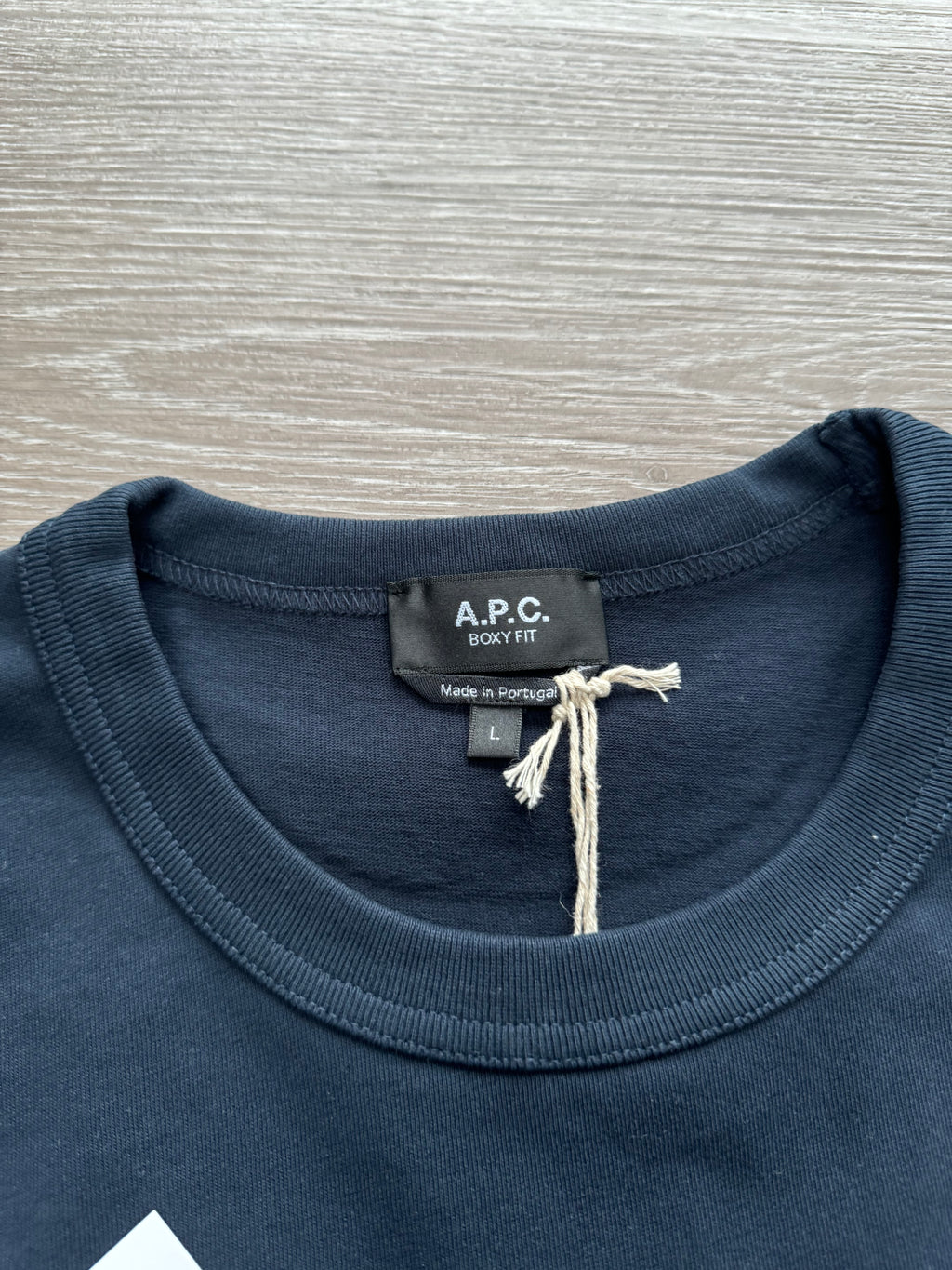 A.P.C. Flocked Logo T-Shirt - Large