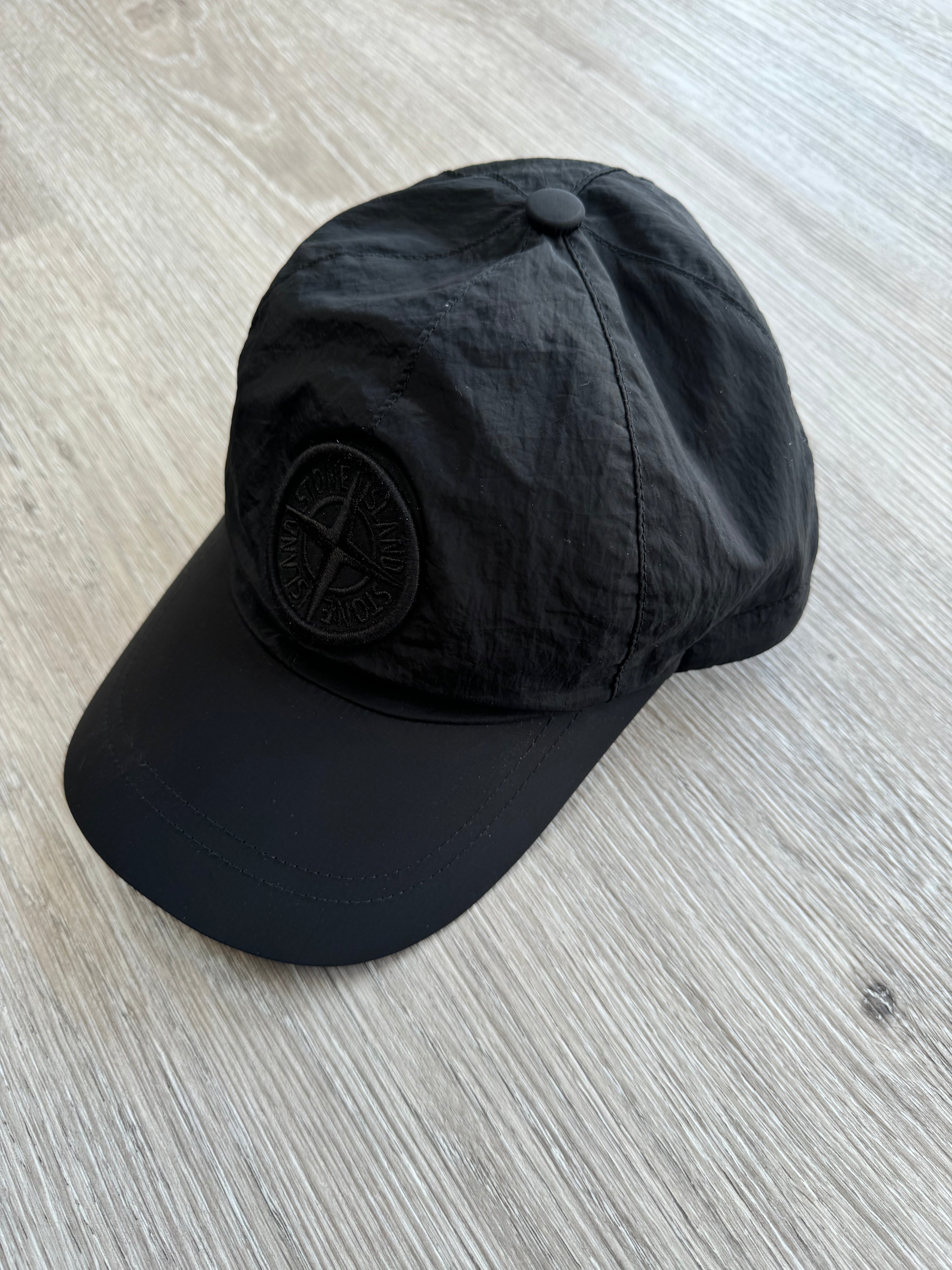 Stone Island Nylon Metal Black Baseball Cap