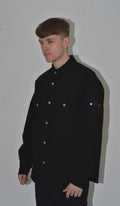 Stone Island Denim Research Black Overshirt - Large
