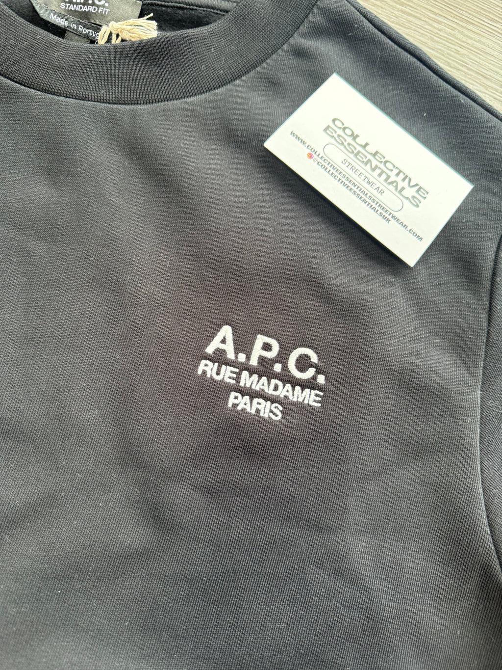 A.P.C. Rue Madame Paris Black Sweatshirt - Medium/XL