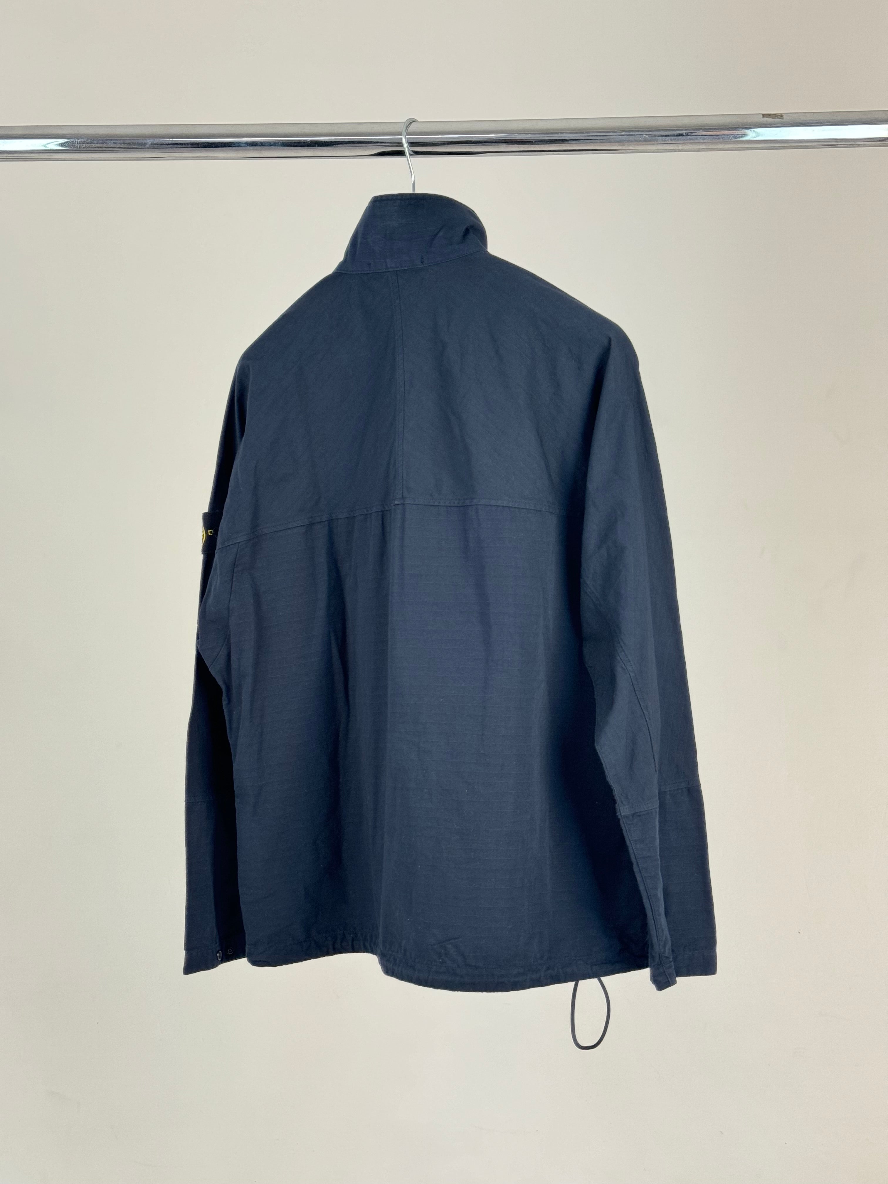 Stone Island Navy Half Zip Ripstop Smock - XL