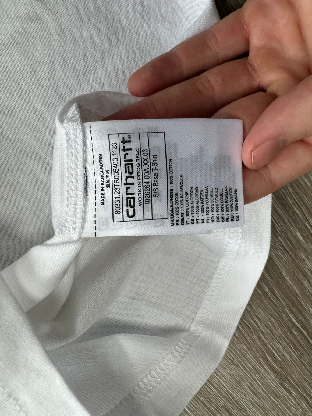 Carhartt Plain White T-Shirt - Small