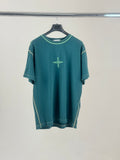 Stone Island Teal Compass Logo T-Shirt - Large