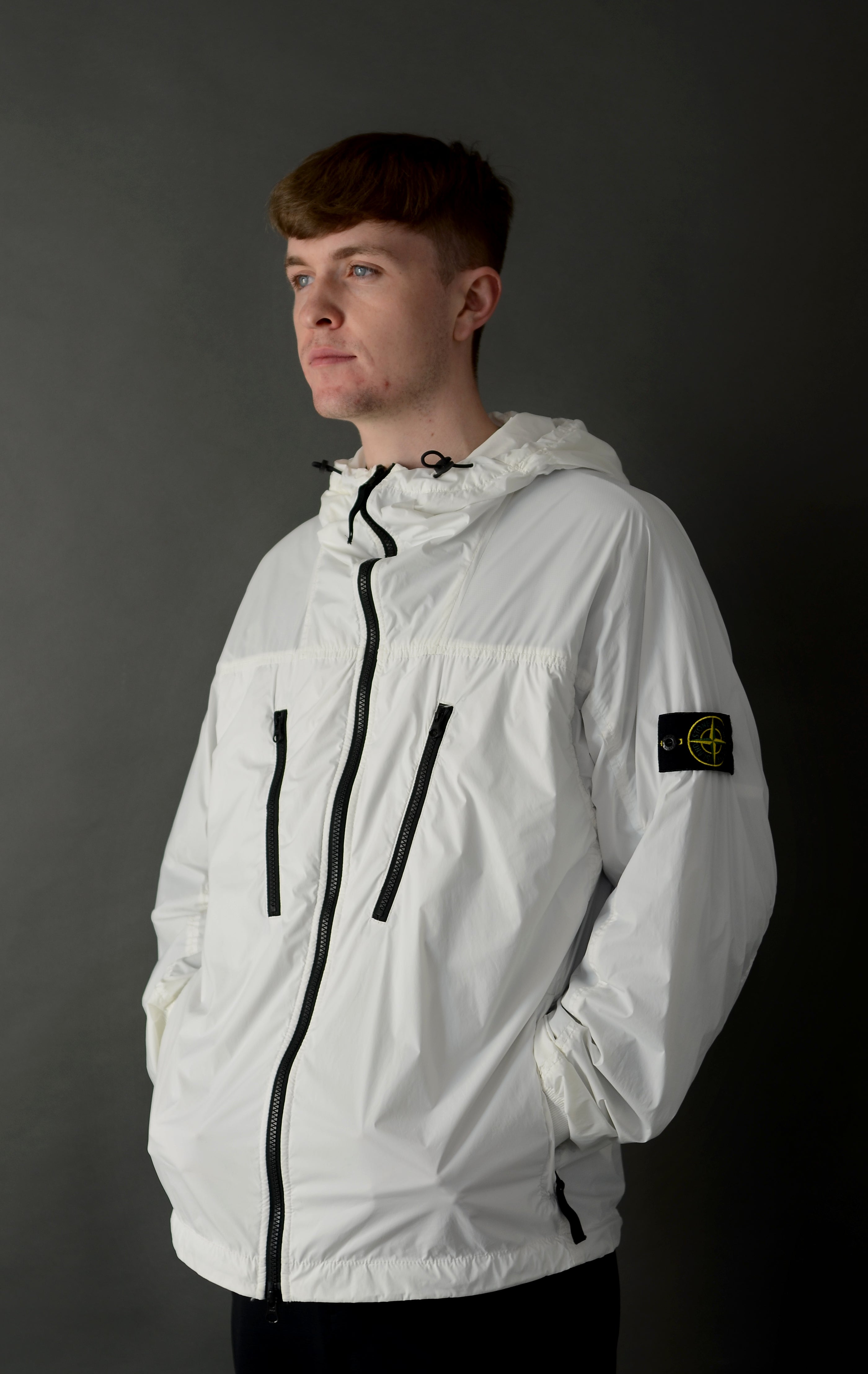 Stone Island Skin-Touch Nylon TC Hooded Jacket - Large