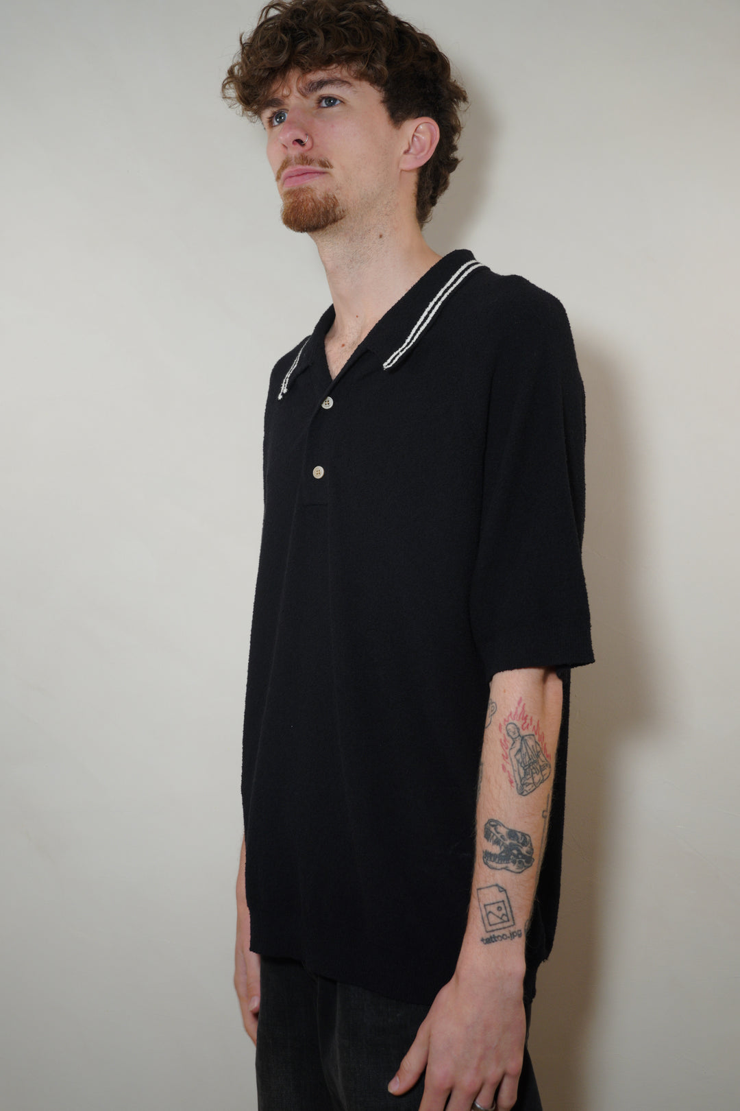 WAX London Albion Polo Boucle Cotton - Black