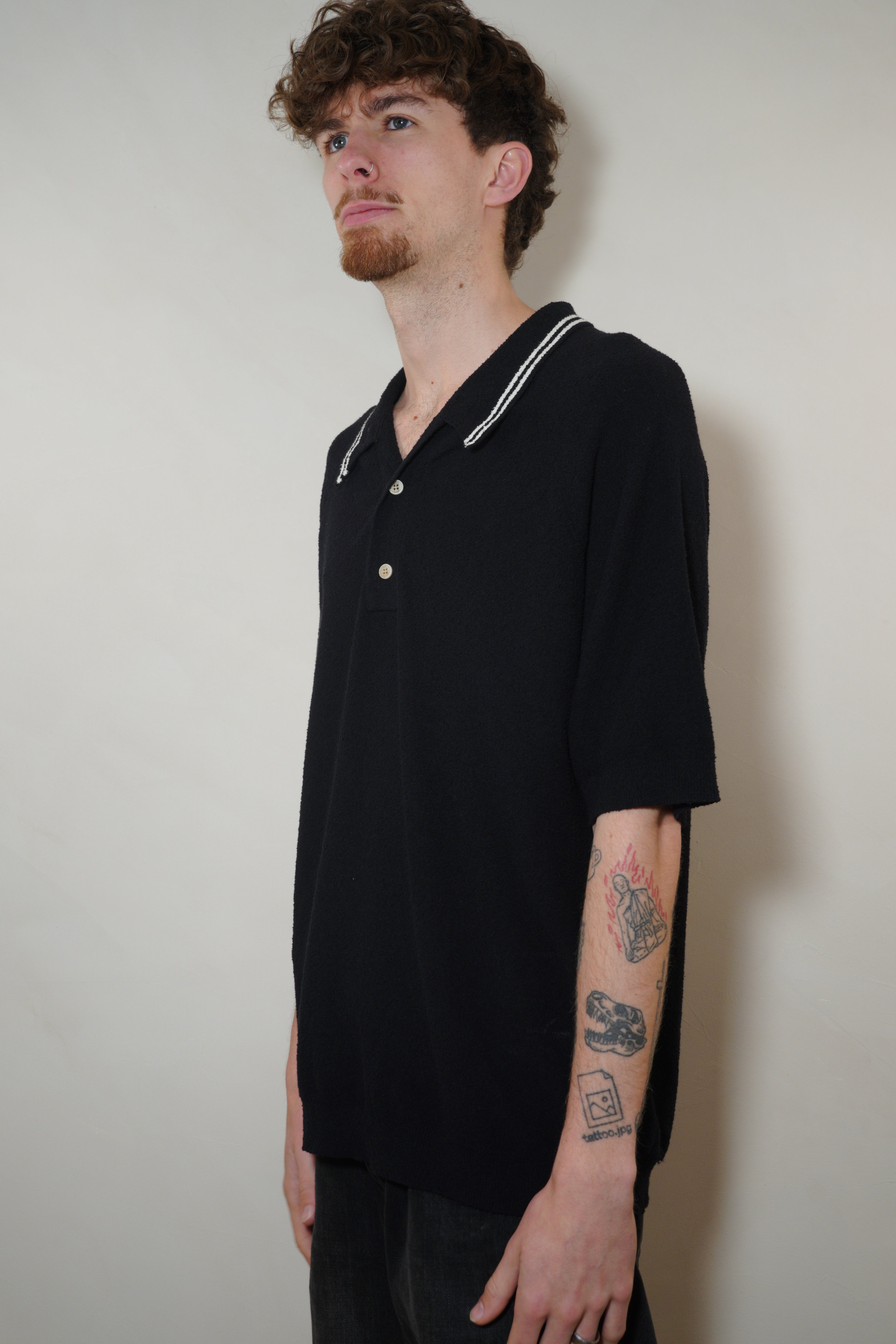 WAX London Albion Polo Boucle Cotton - Black