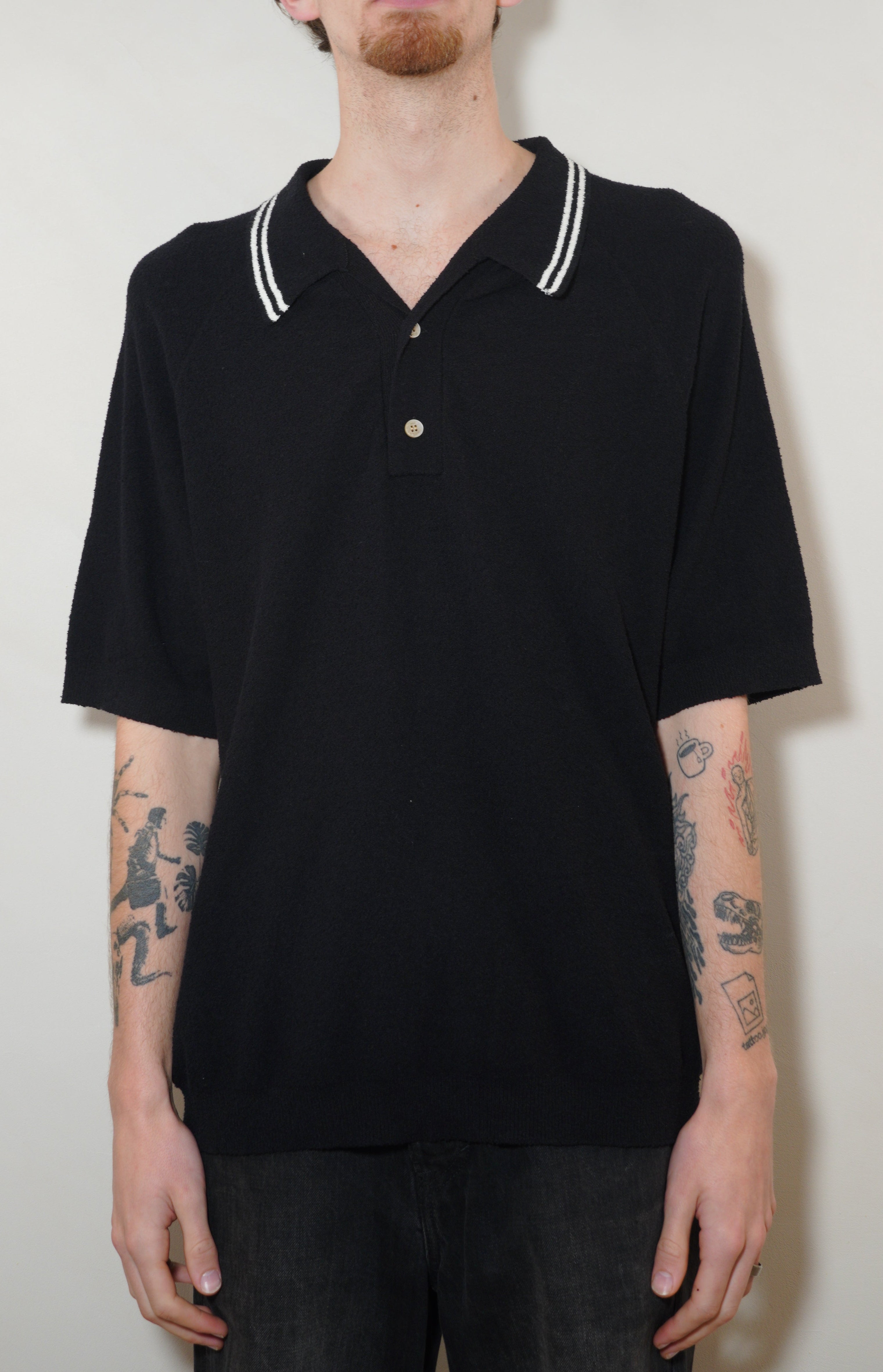 WAX London Albion Polo Boucle Cotton - Black