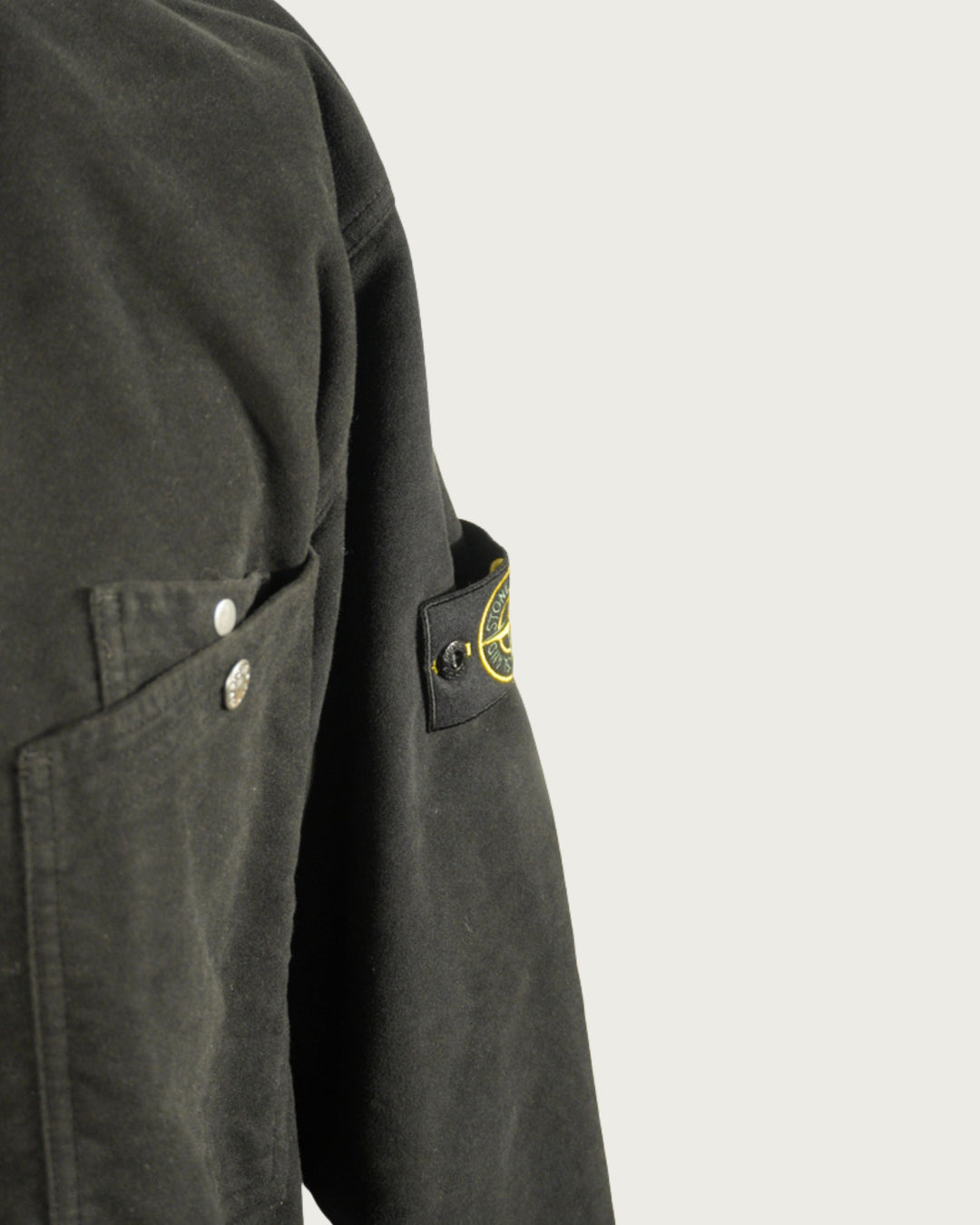 Stone Island Black Heavy Moleskin Overshirt