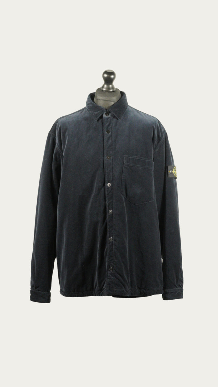 Stone Island Velour Buttoned Overshirt