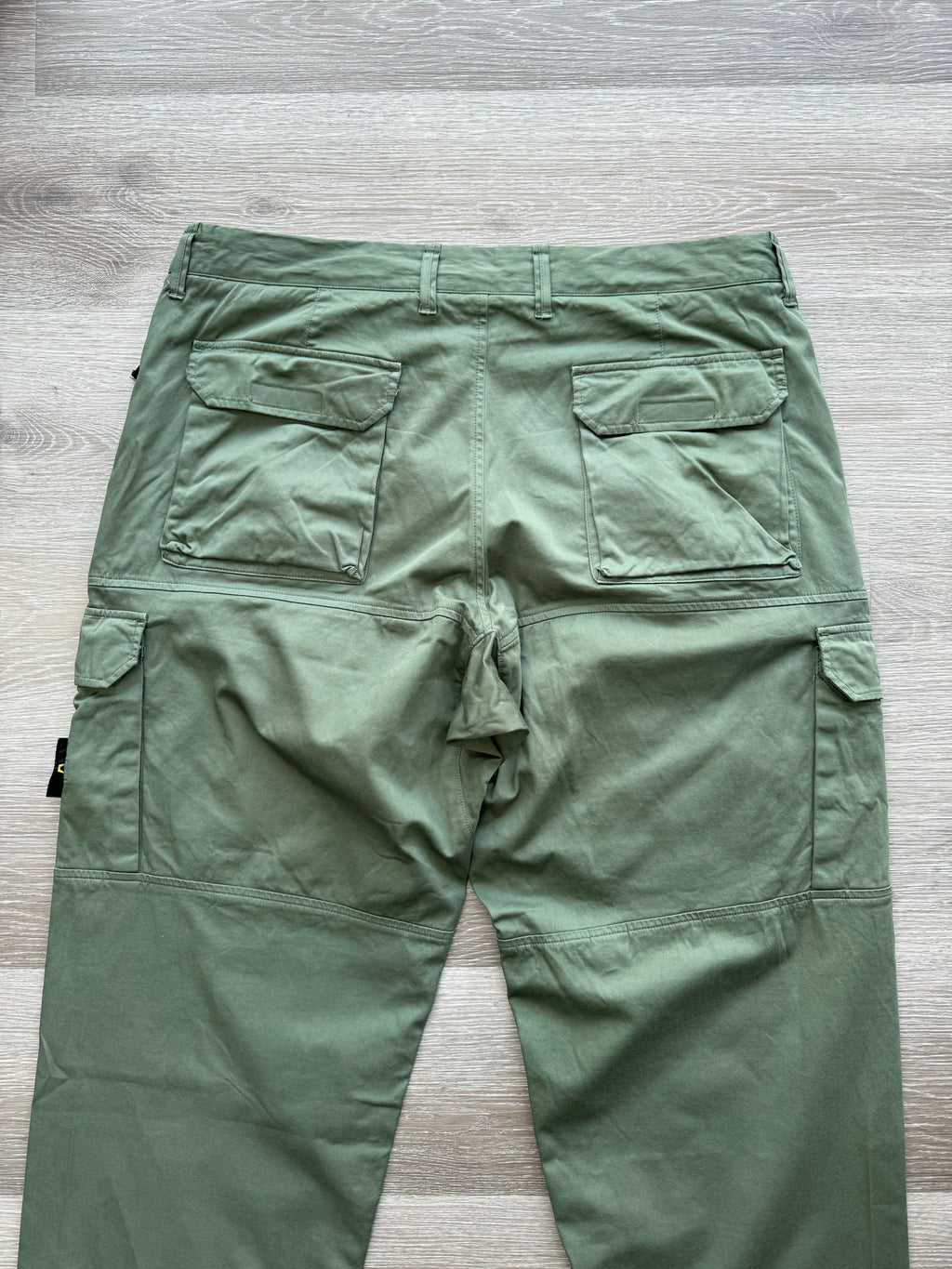 Stone Island Green Lo Baggy Cargo Trousers - 38W
