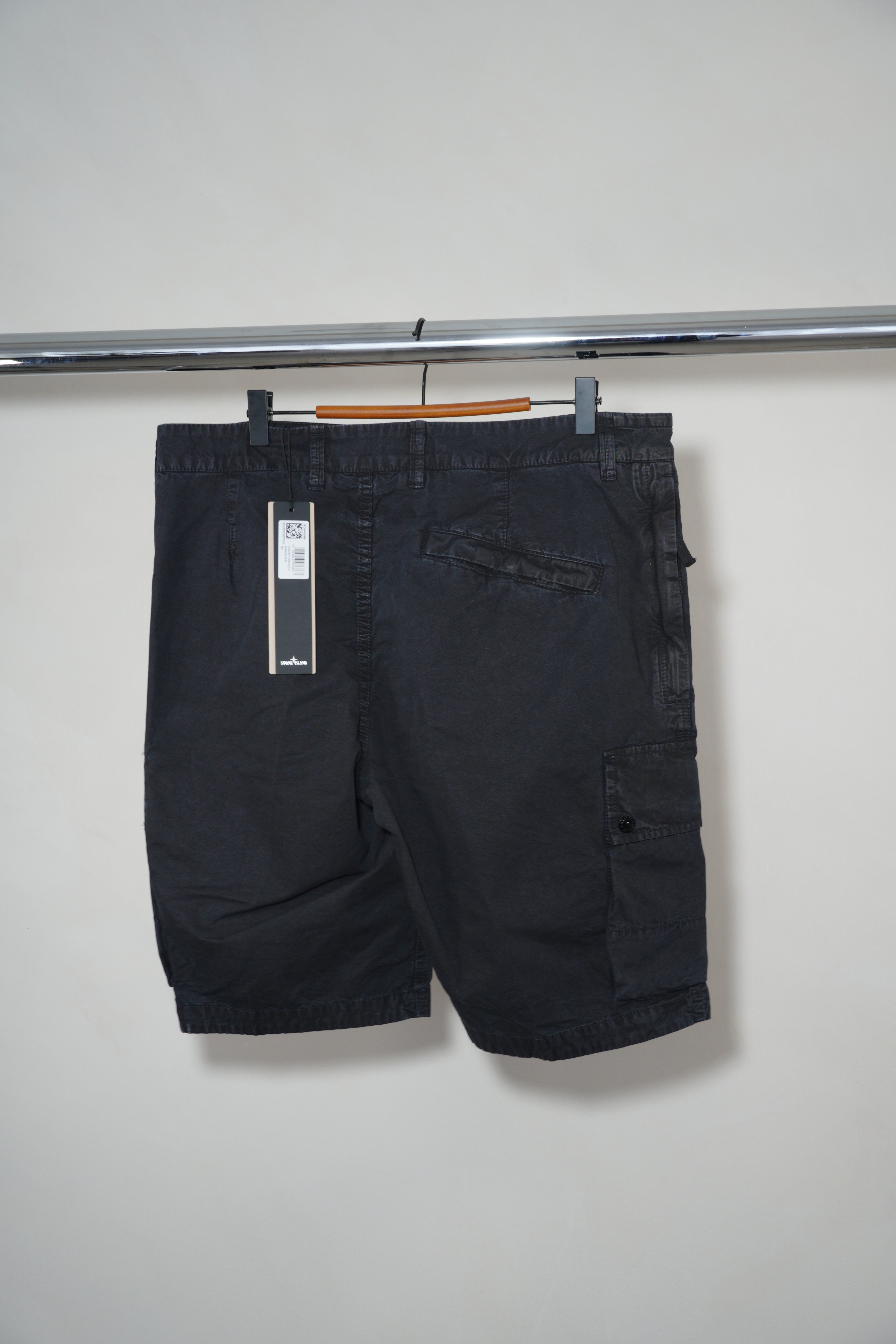 Stone Island Bermuda Cargo Shorts - Black