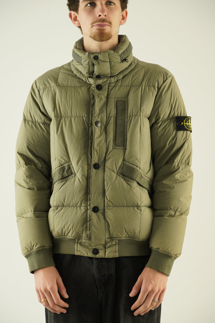 Stone Island AW19 Garment Dyed Crinkle Reps NY Down Jacket – Khaki