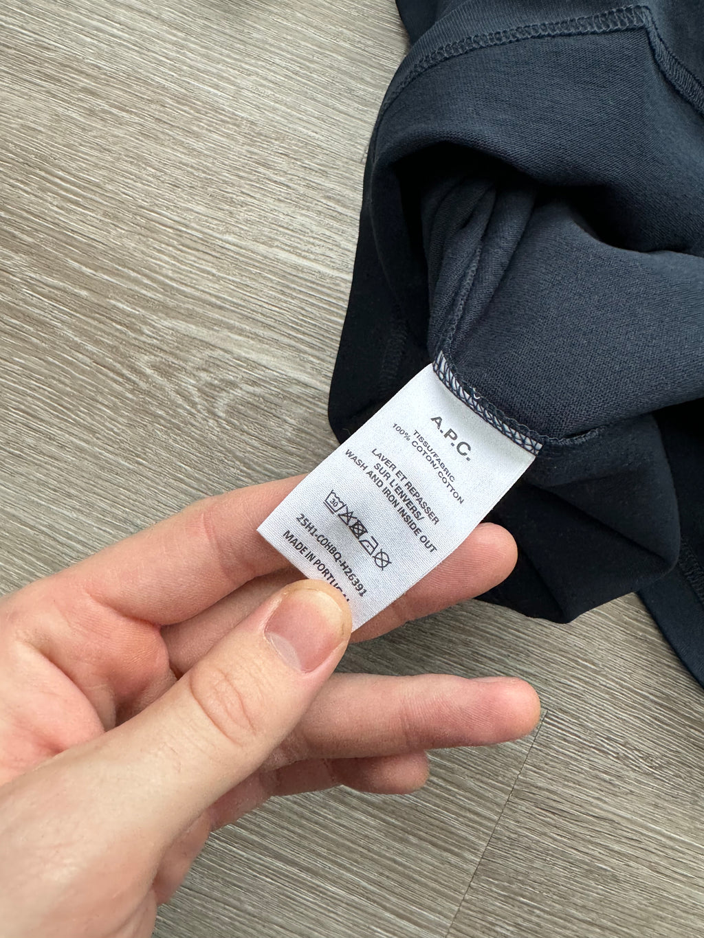 A.P.C. Flocked Logo T-Shirt - Large