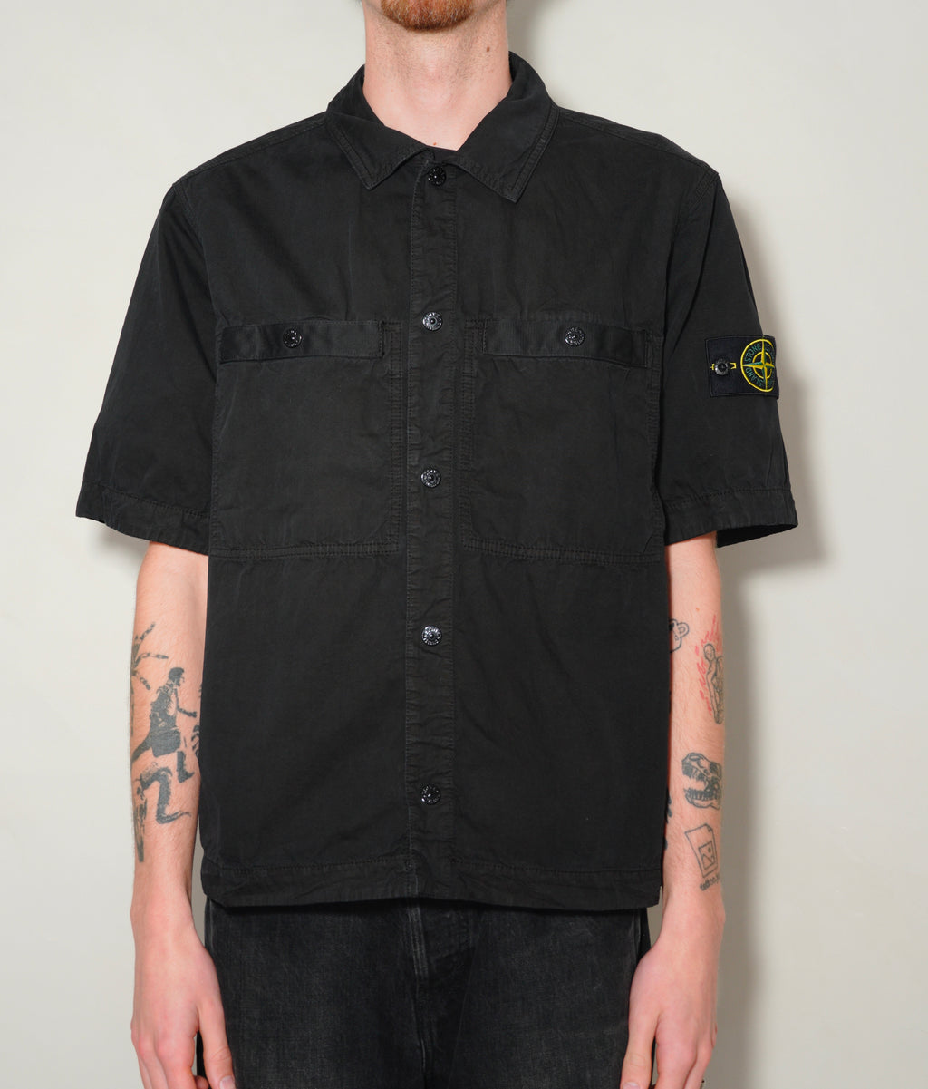 Stone Island Short Sleeve Shirt - Black
