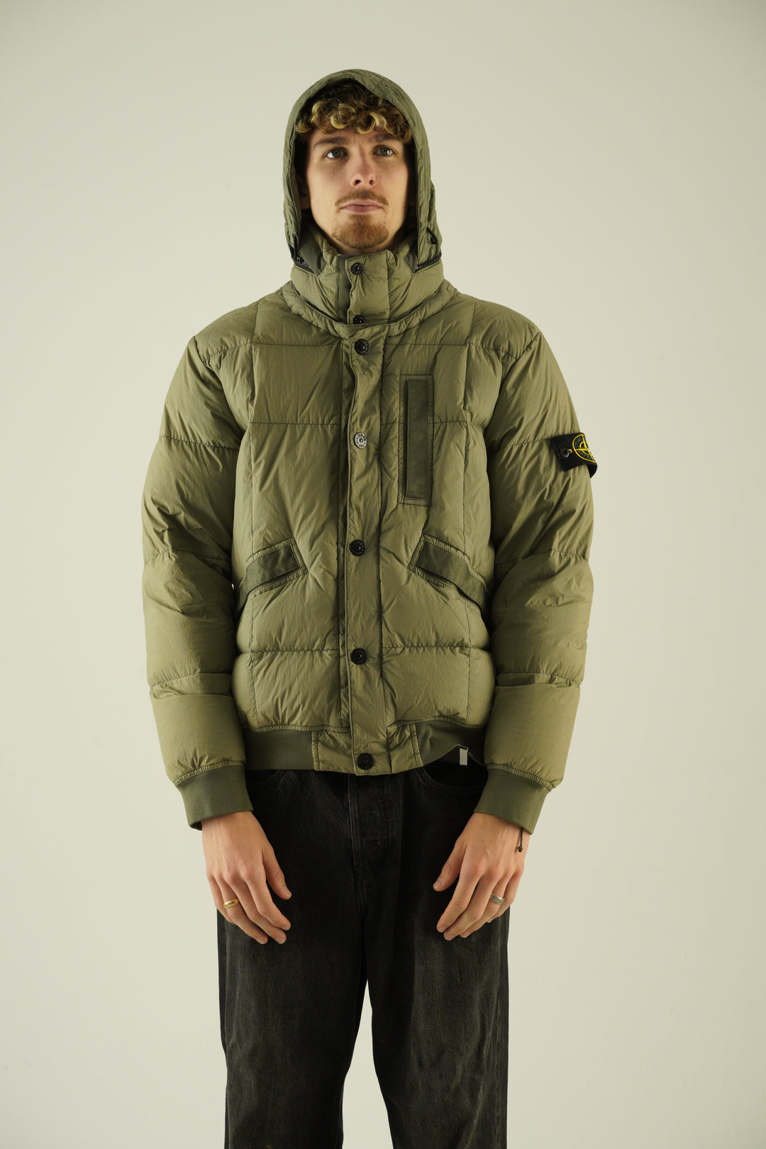 Stone Island AW19 Garment Dyed Crinkle Reps NY Down Jacket – Khaki