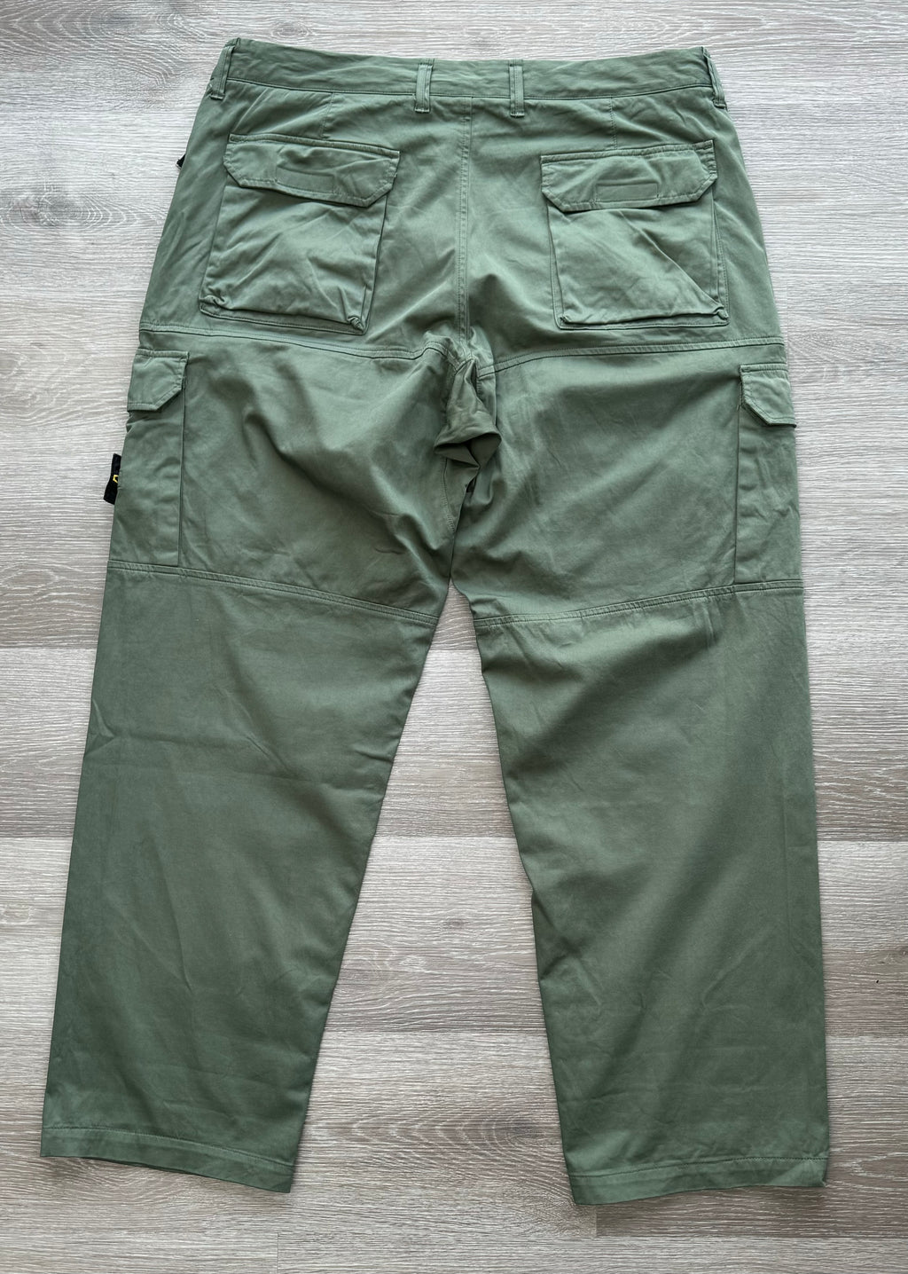 Stone Island Green Lo Baggy Cargo Trousers - 38W