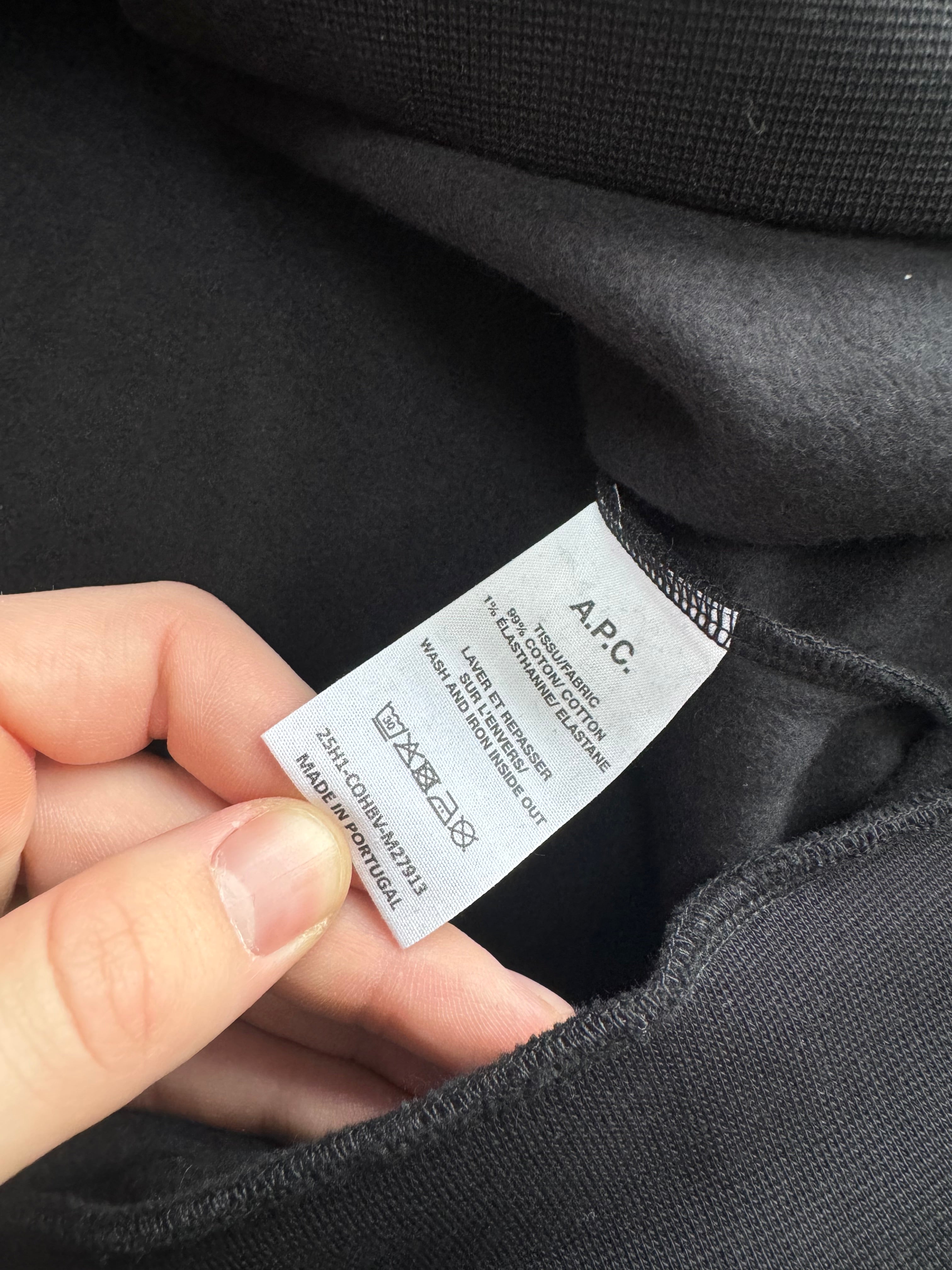 A.P.C. Rue Madame Paris Black Sweatshirt - Medium/XL
