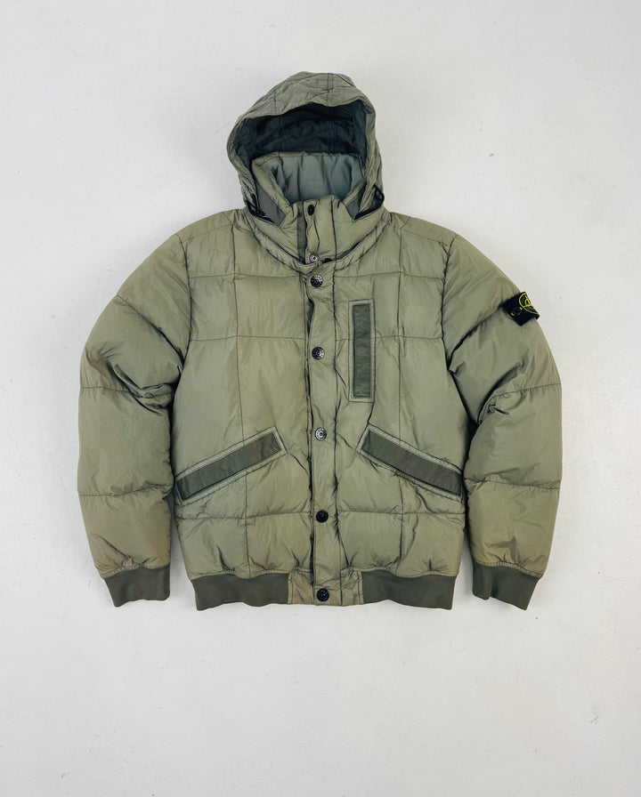 Stone Island AW19 Garment Dyed Crinkle Reps NY Down Jacket – Khaki