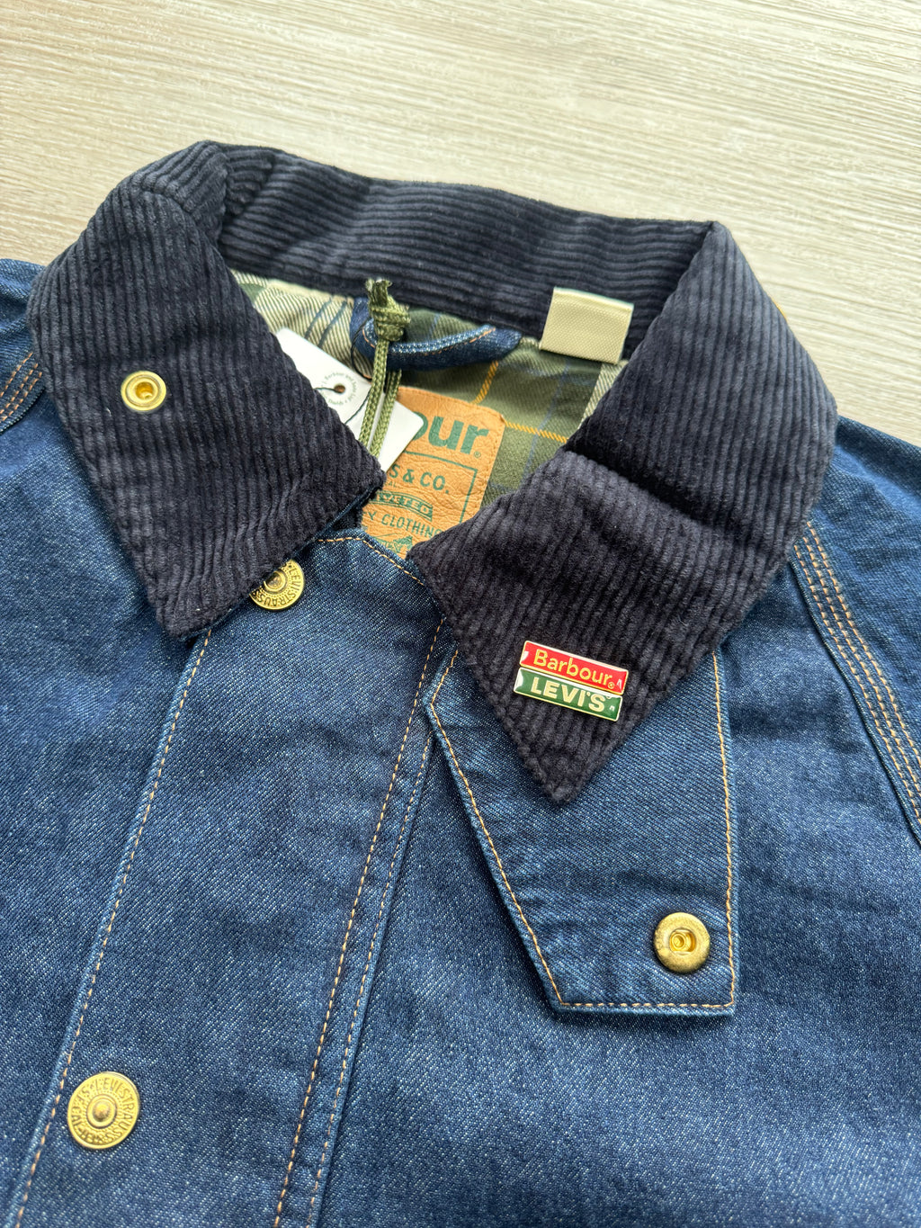 Barbour X Levi’s Oversized Bedale Denim Jacket - S/M