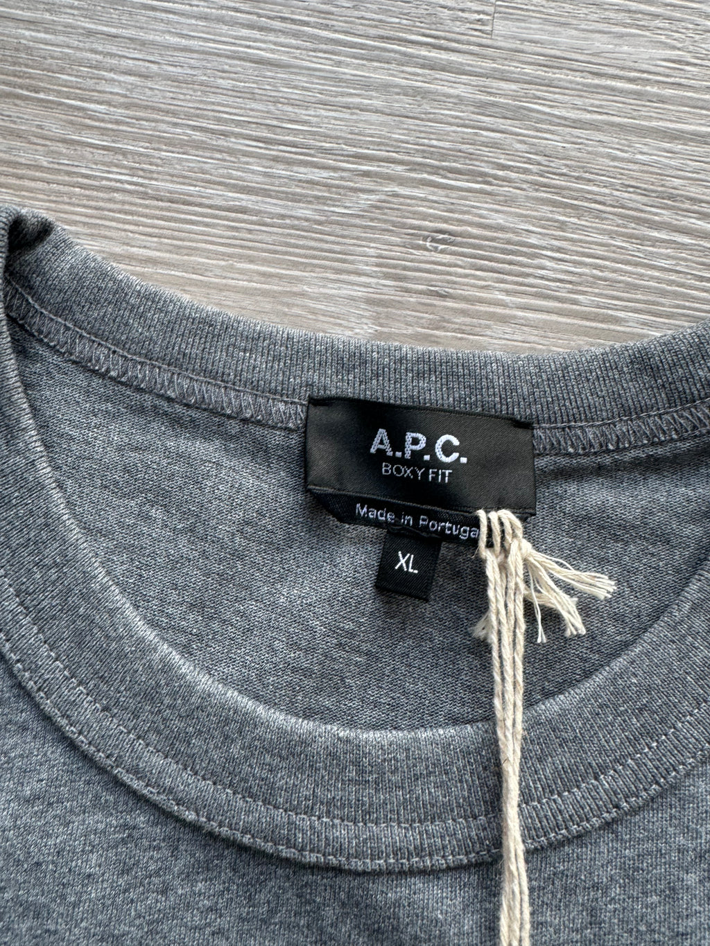 A.P.C. Grey Boxy-Fit Logo T-Shirt - M/XL