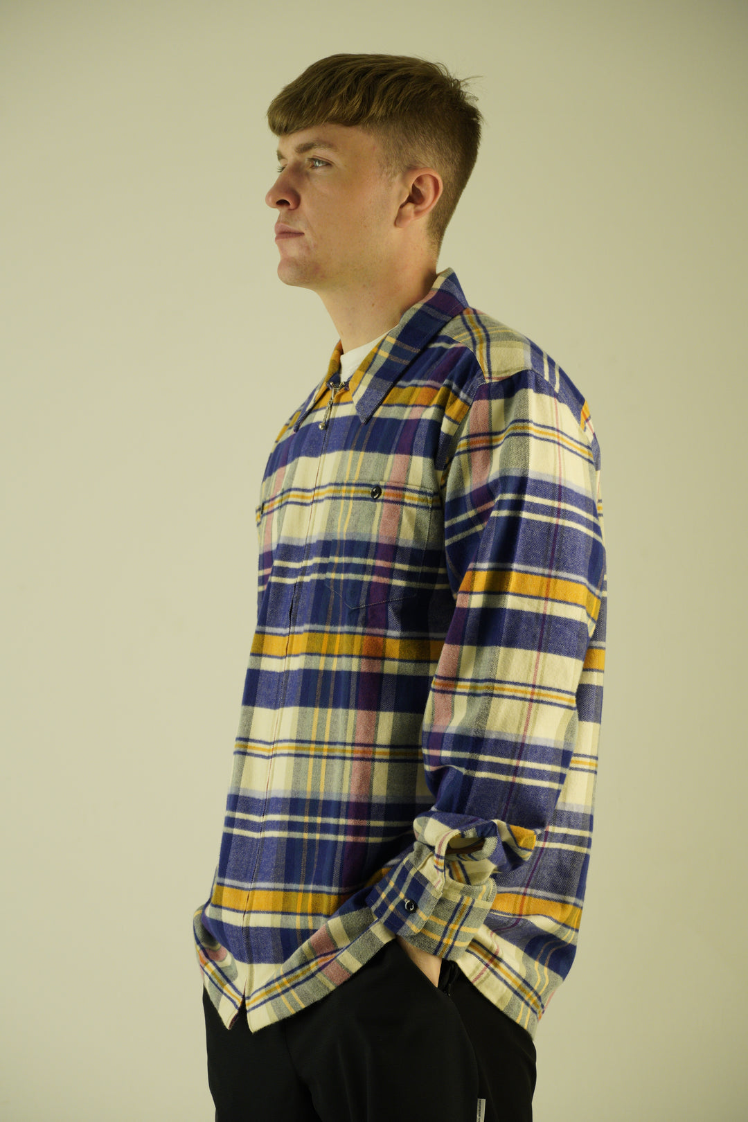 Noah Lightweight Zip Flannel Shirt