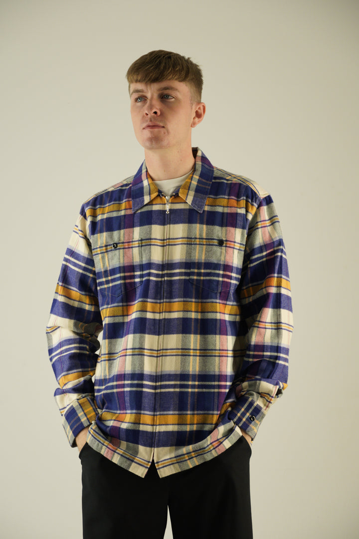 Noah Lightweight Zip Flannel Shirt