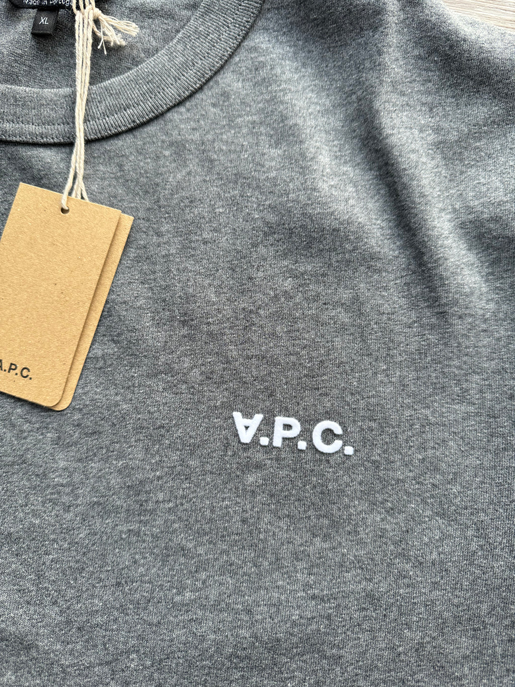 A.P.C. Grey Boxy-Fit Logo T-Shirt - M/XL