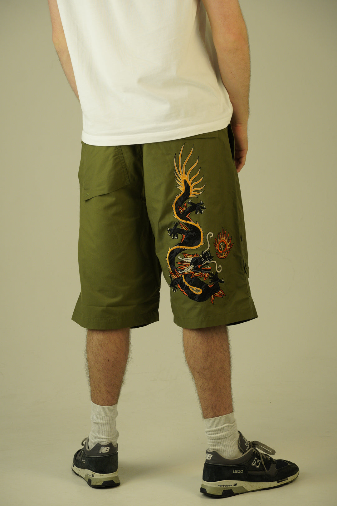 Maharishi Dragon-Embroidered Cargo Shorts