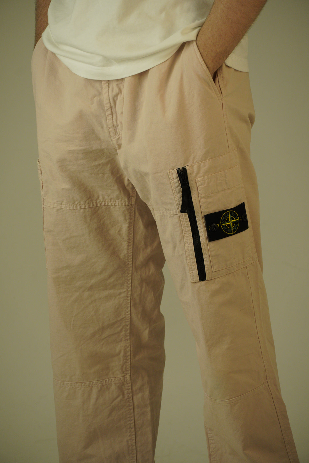 Stone Island Antique Rose Loose-Fit Cargo Trousers
