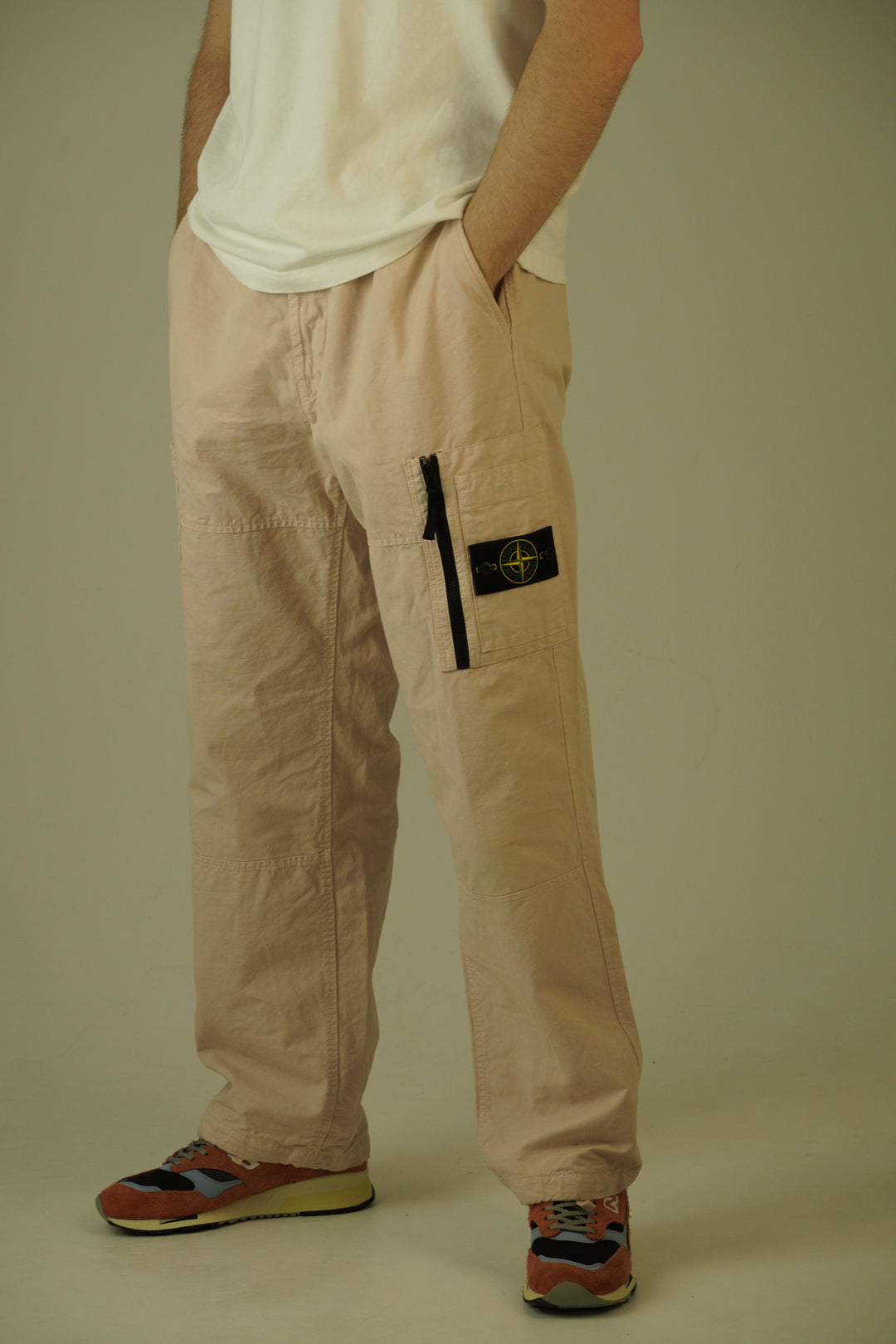 Stone Island Antique Rose Loose-Fit Cargo Trousers
