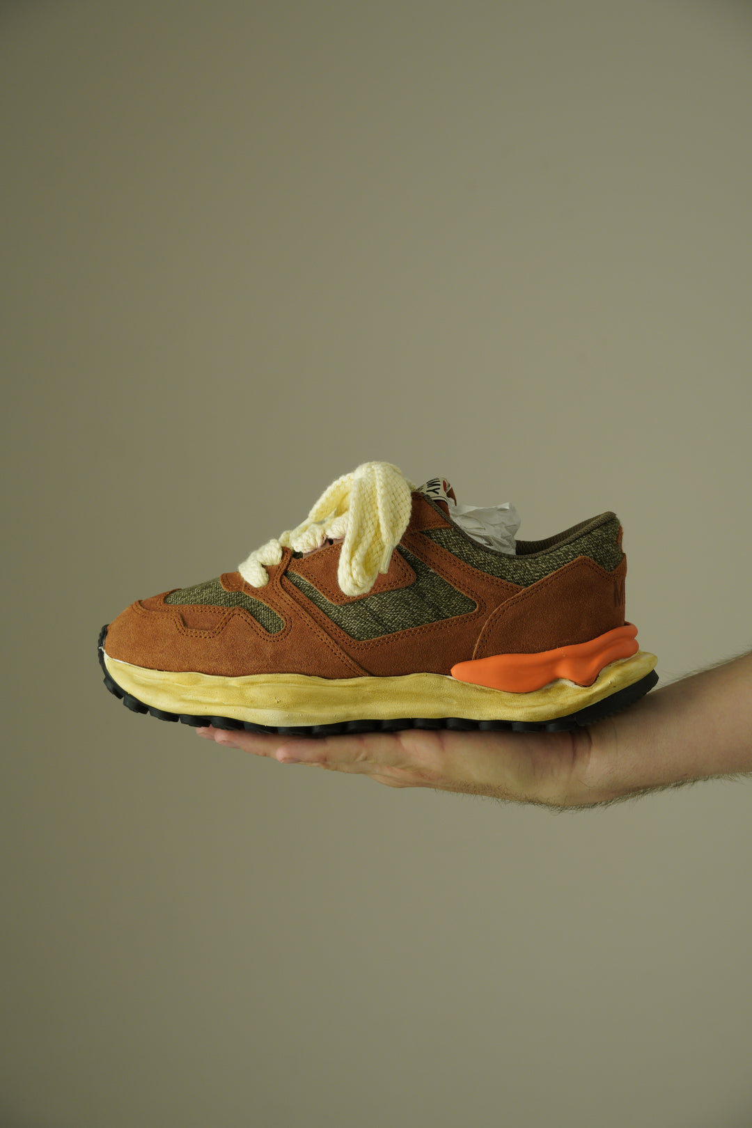 Nigel Cabourn X Mahara Yusuhiro Rough Tan Military Sneaker