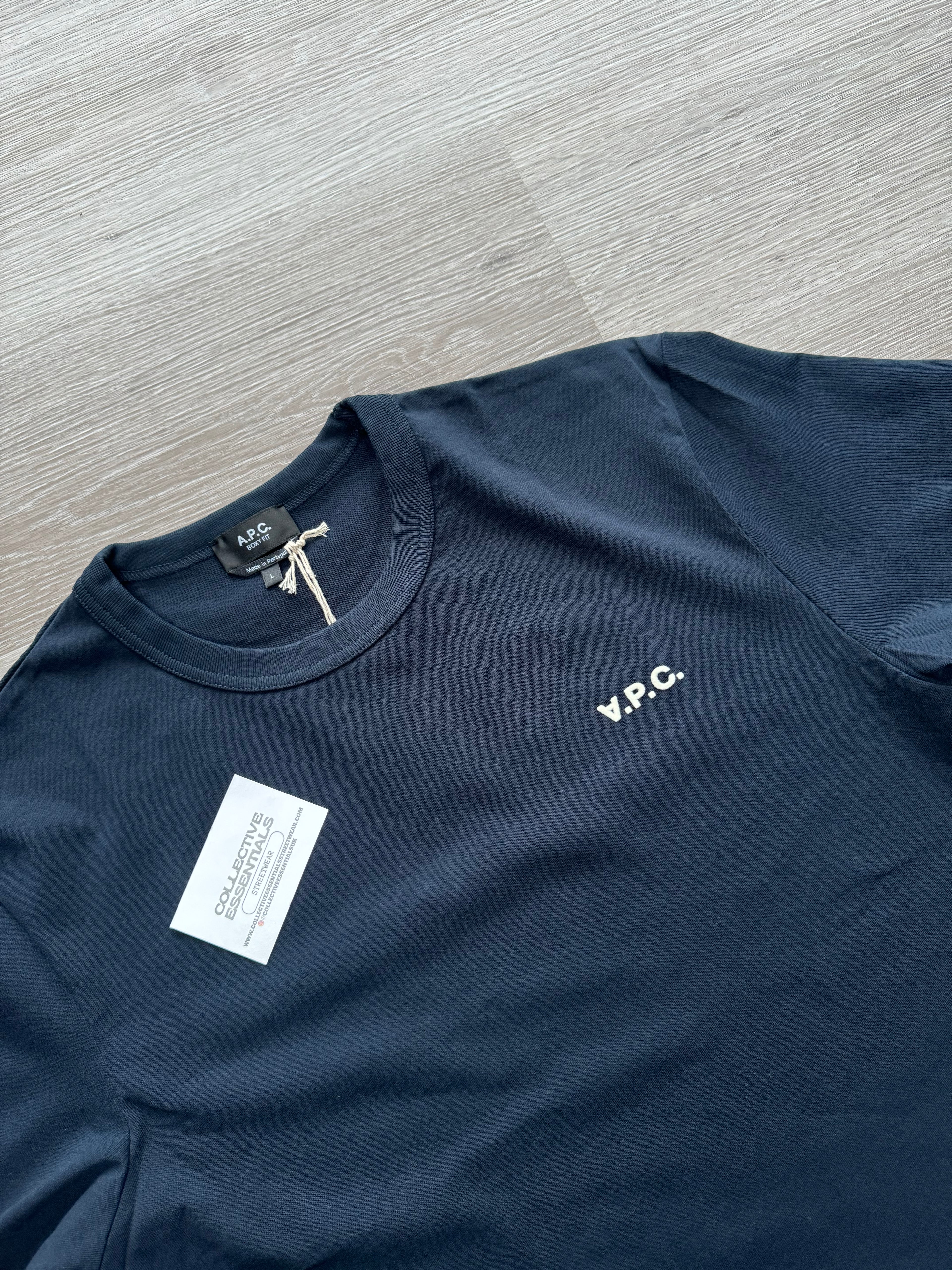 A.P.C. Flocked Logo T-Shirt - Large