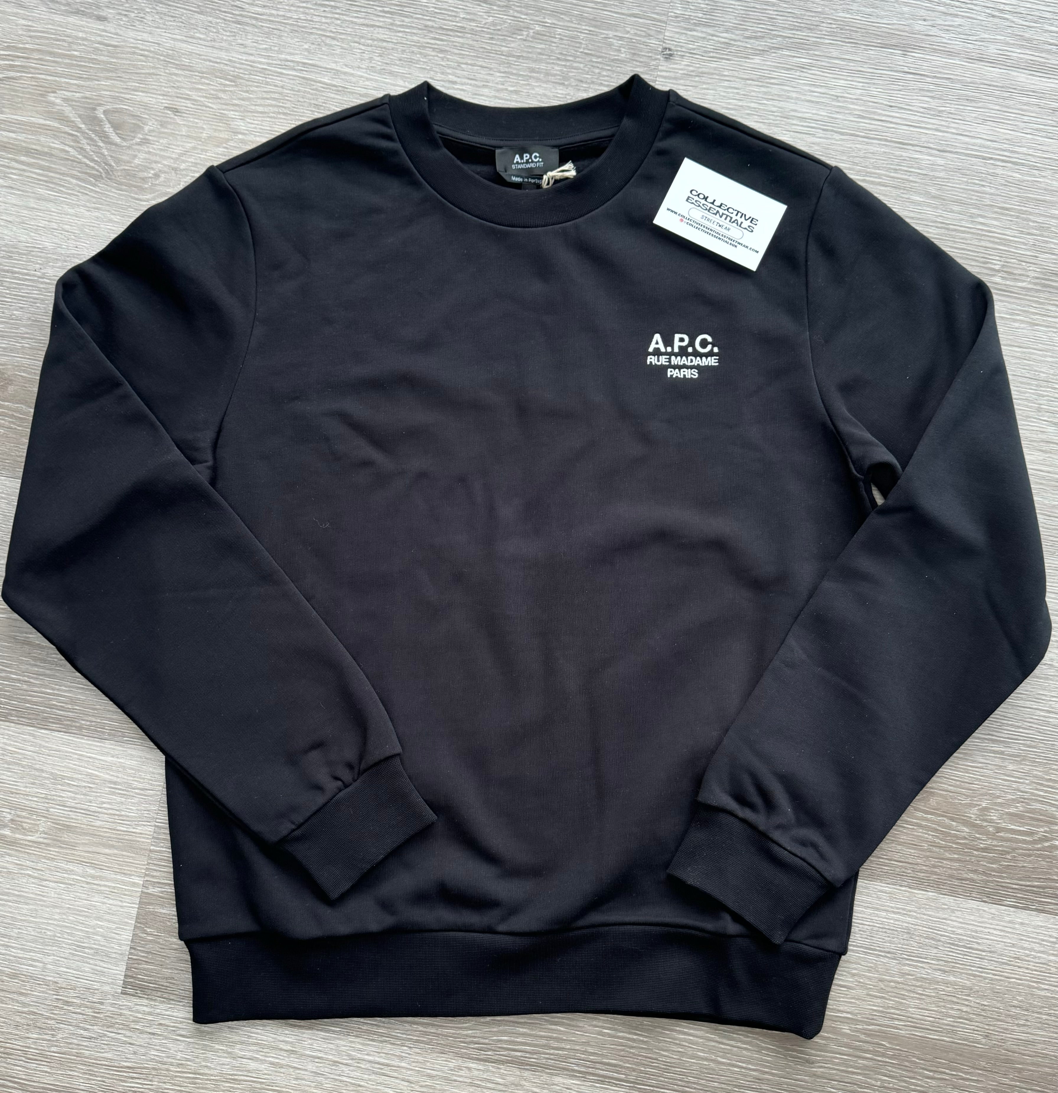 A.P.C. Rue Madame Paris Black Sweatshirt - Medium/XL