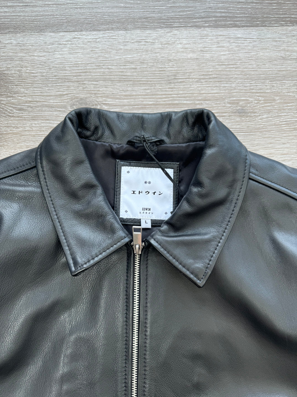 Edwin Dogma Leather Jacket - Large