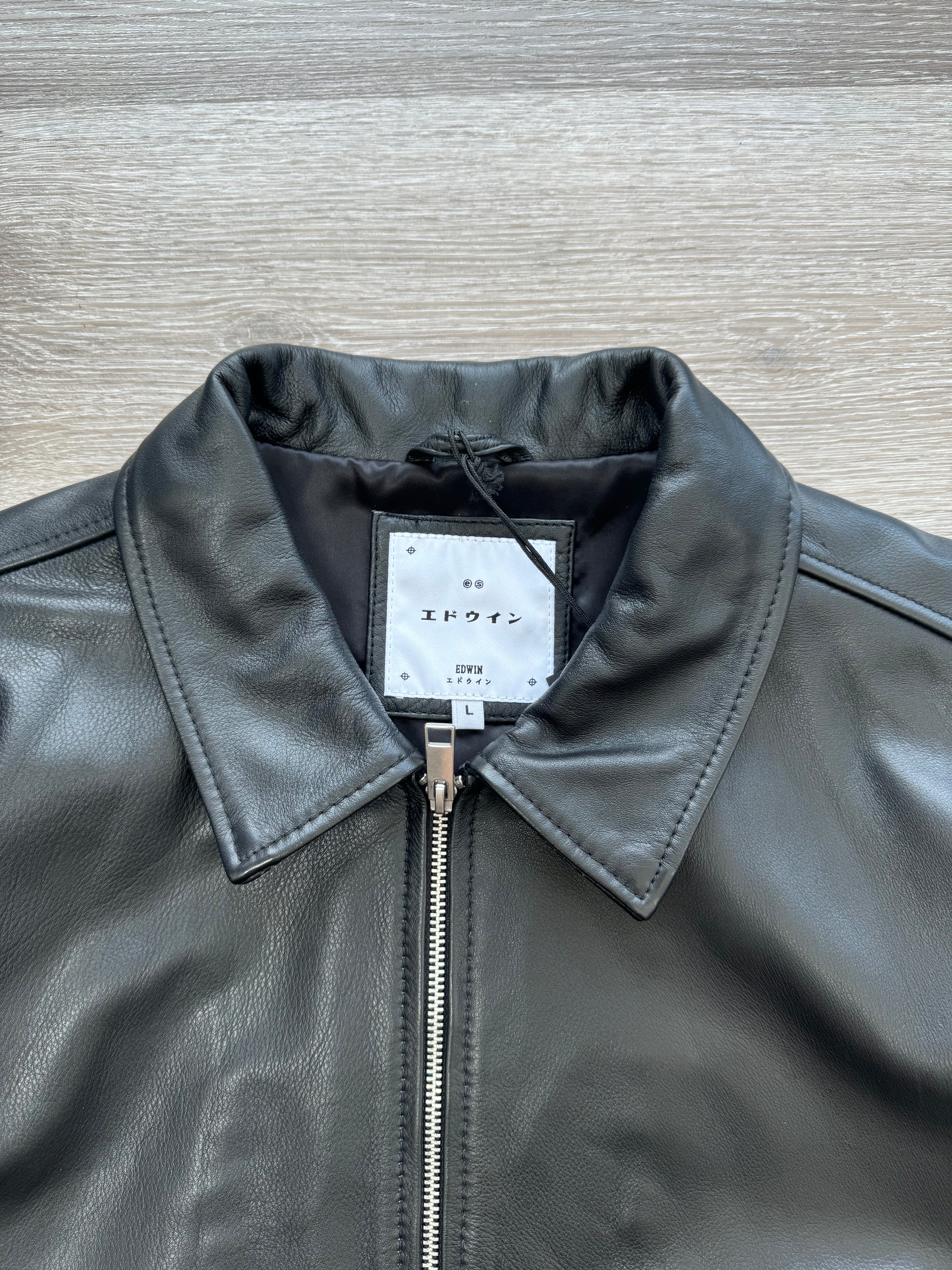 Edwin Dogma Leather Jacket - Large