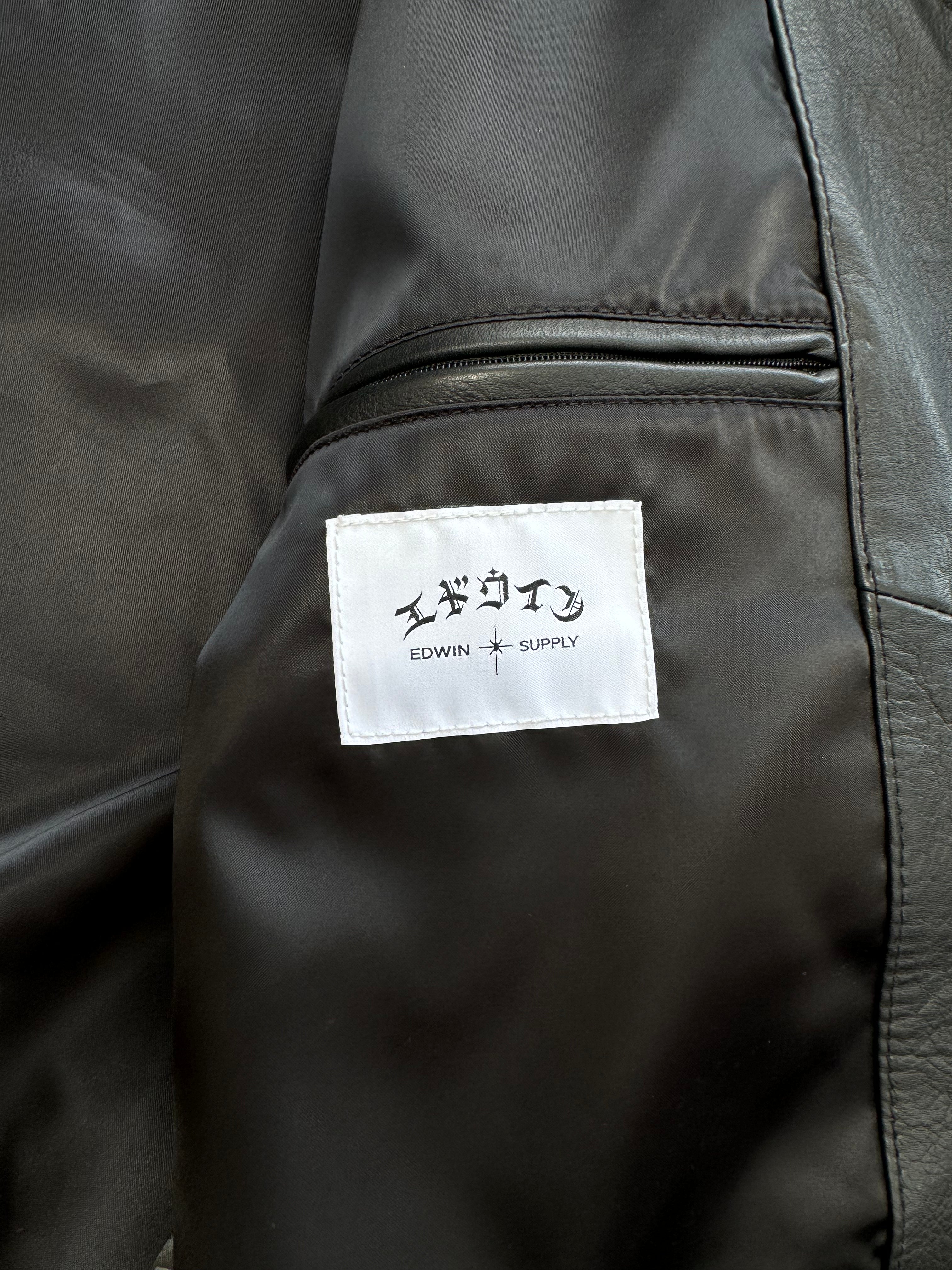 Edwin Dogma Leather Jacket - Large