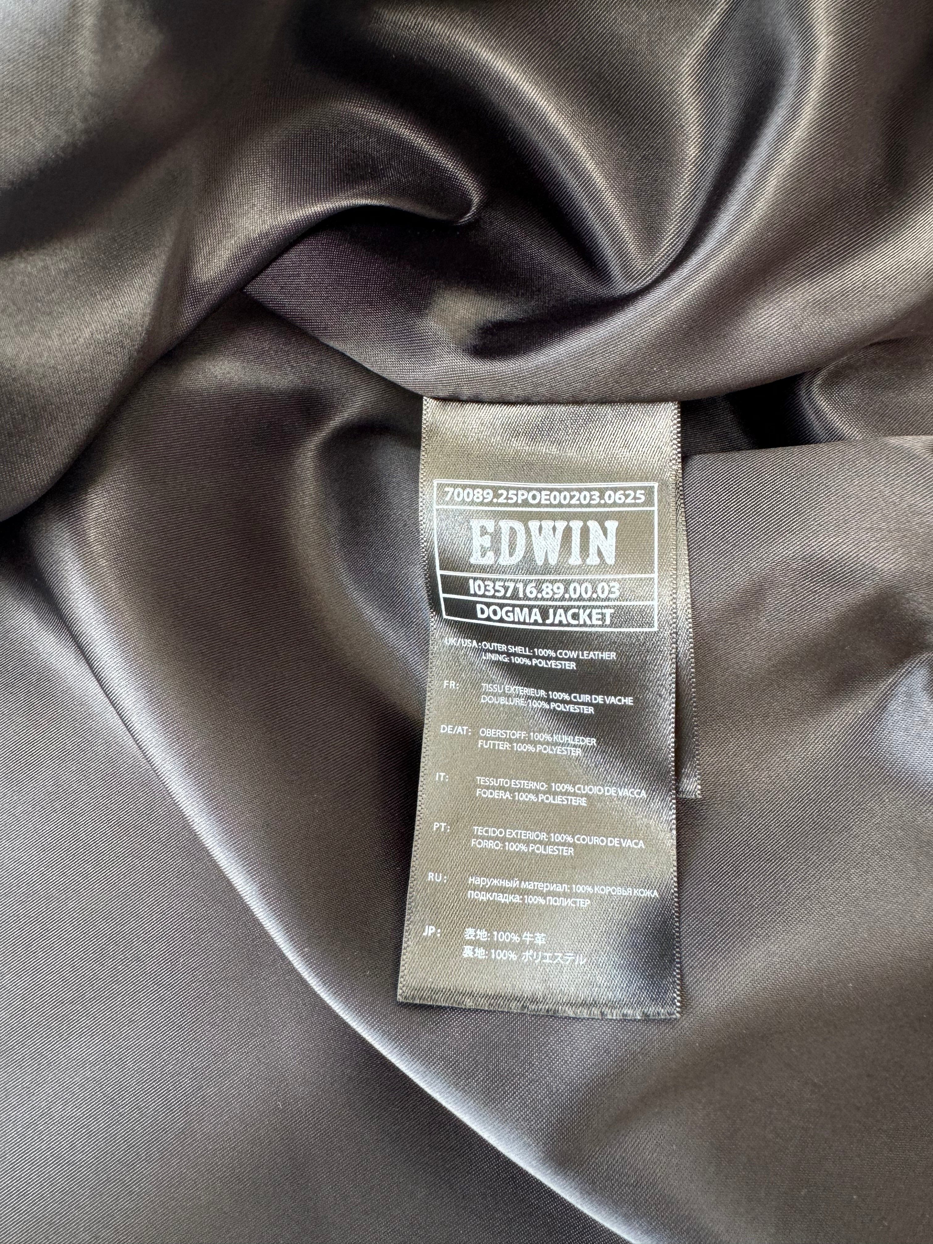 Edwin Dogma Leather Jacket - Large