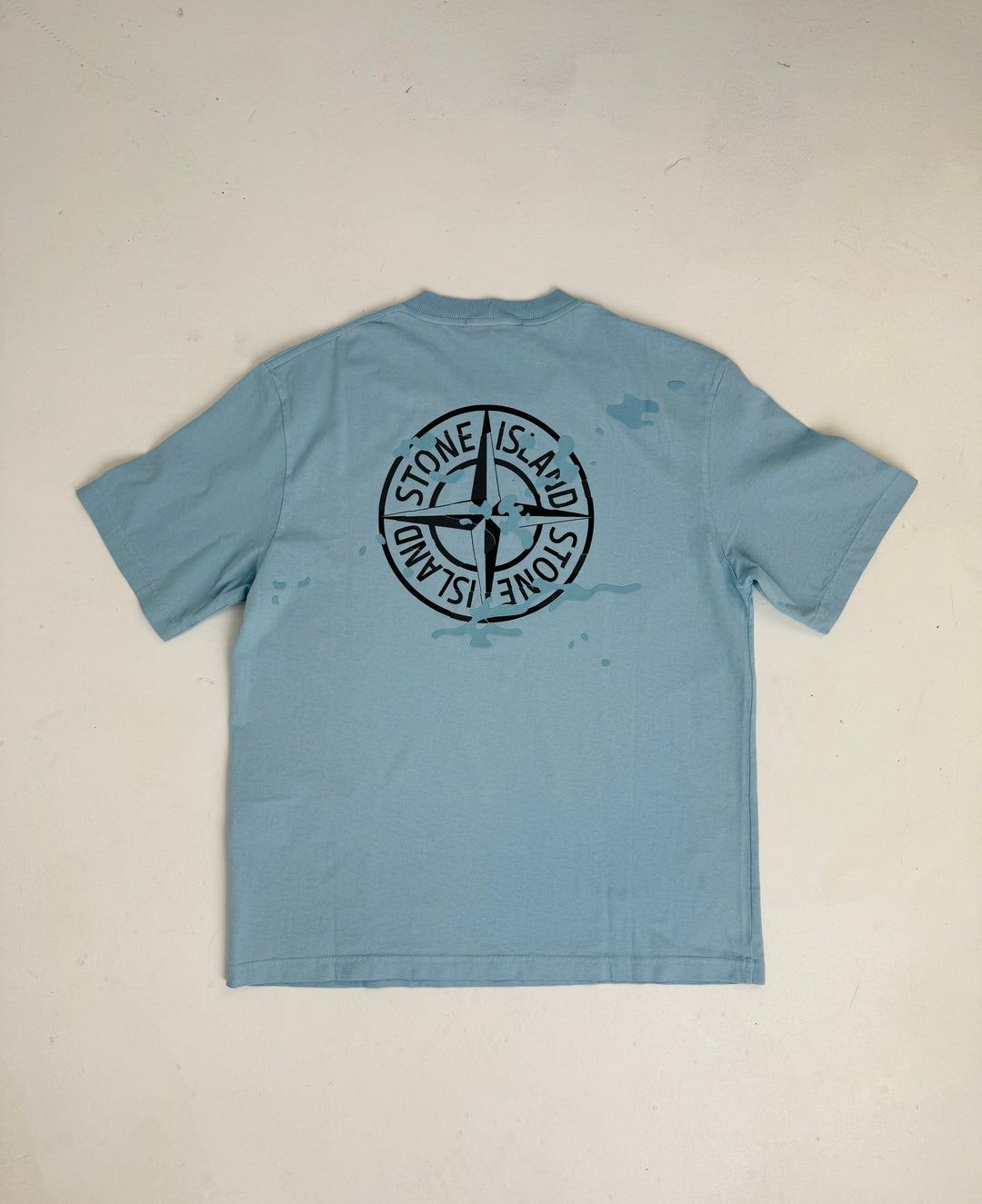 Stone Island Blue Camo Print T-Shirt