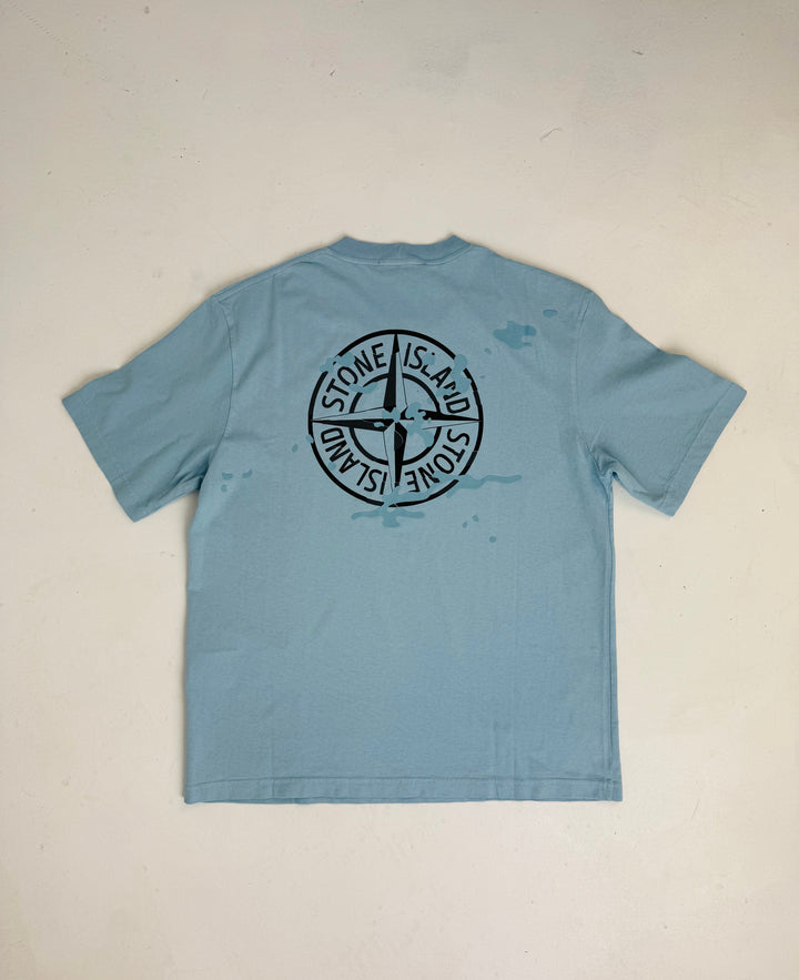 Stone Island Blue Camo Print T-Shirt