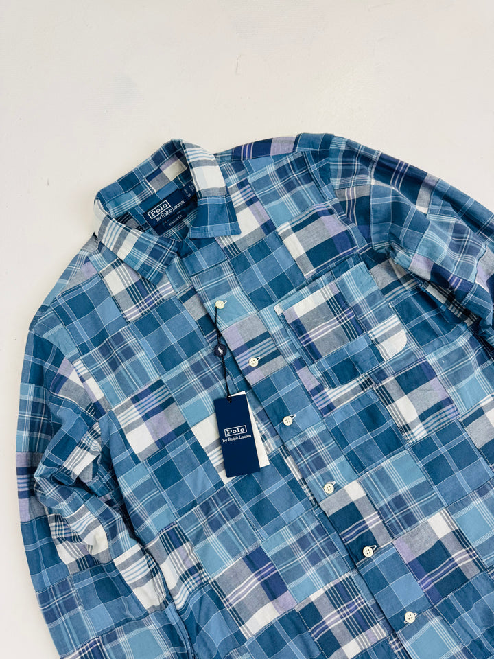 Ralph Lauren Blue Patchwork Madras Shirt