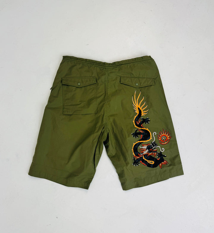 Maharishi Dragon-Embroidered Cargo Shorts