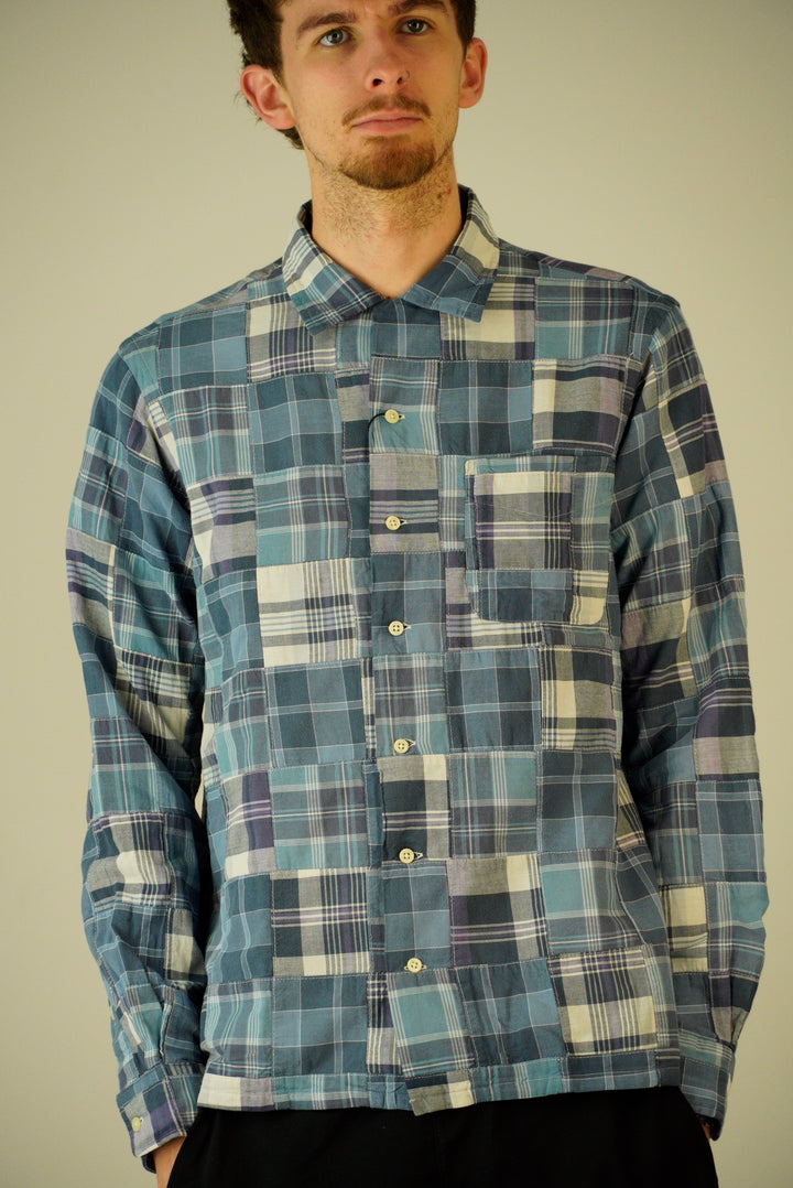 Ralph Lauren Blue Patchwork Madras Shirt